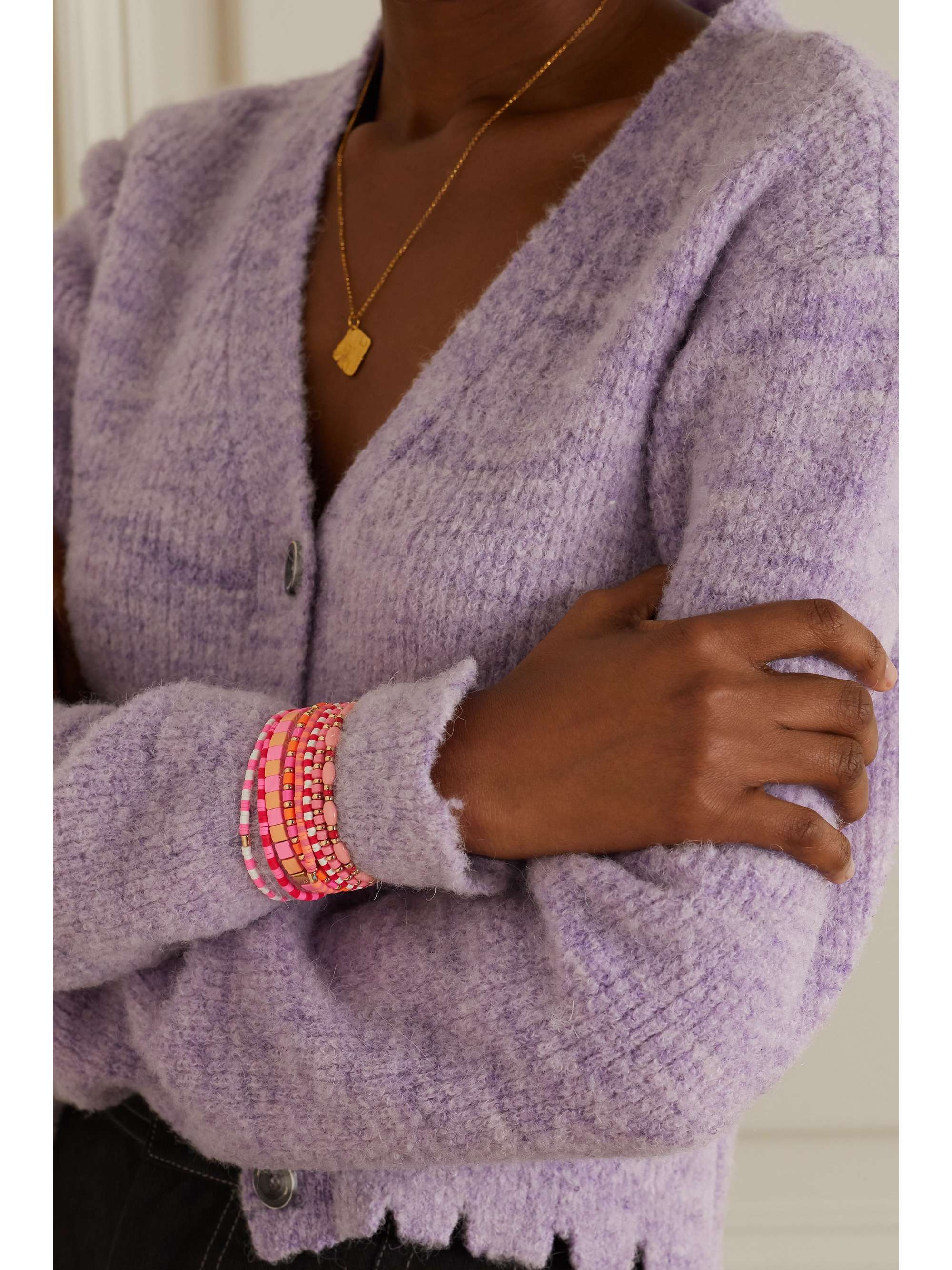 ROXANNE ASSOULIN Colour Therapy set of eight enamel and gold-tone bracelets