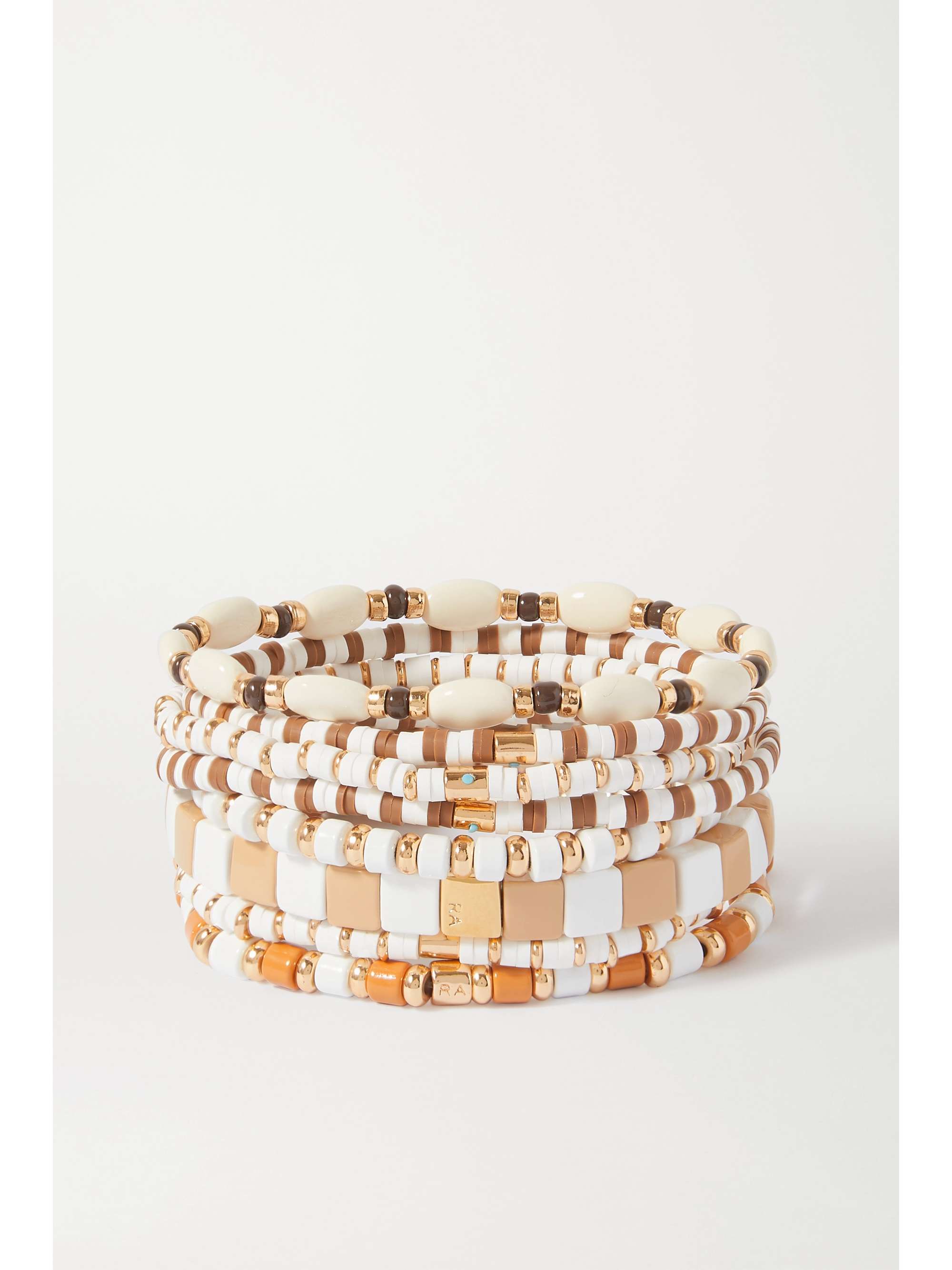 ROXANNE ASSOULIN Colour Therapy set of eight enamel and gold-tone bracelets