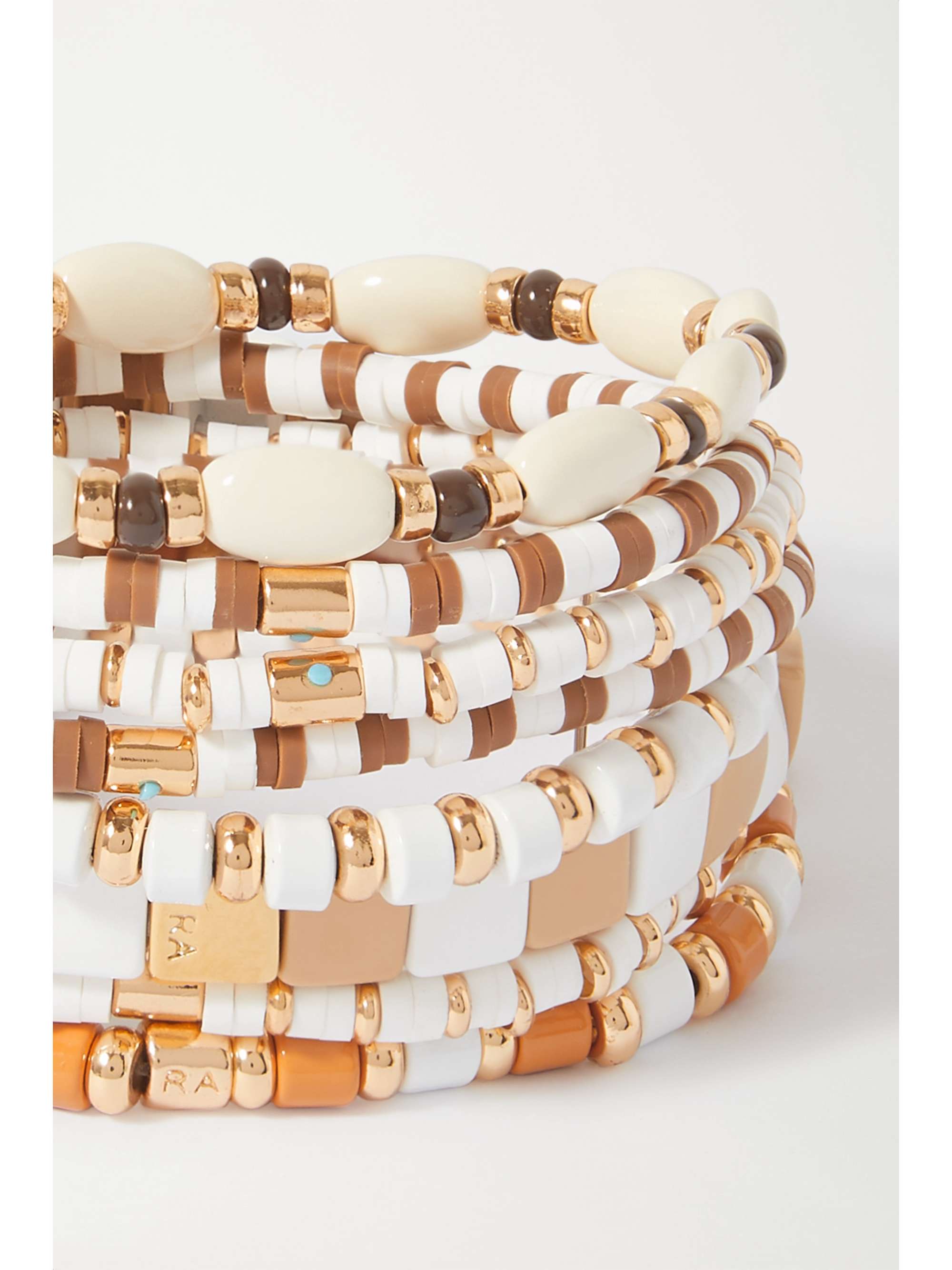 ROXANNE ASSOULIN Colour Therapy set of eight enamel and gold-tone bracelets