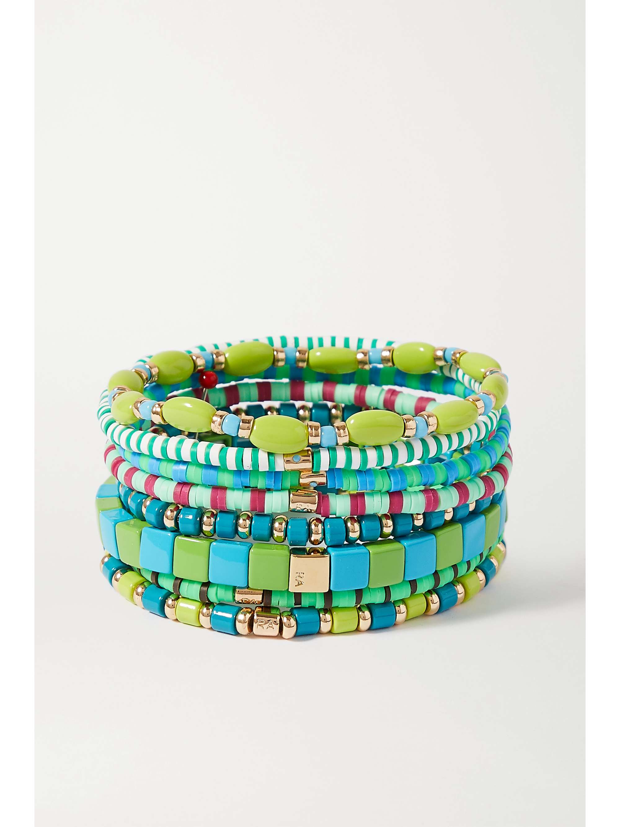 ROXANNE ASSOULIN Colour Therapy set of eight enamel and gold-tone bracelets