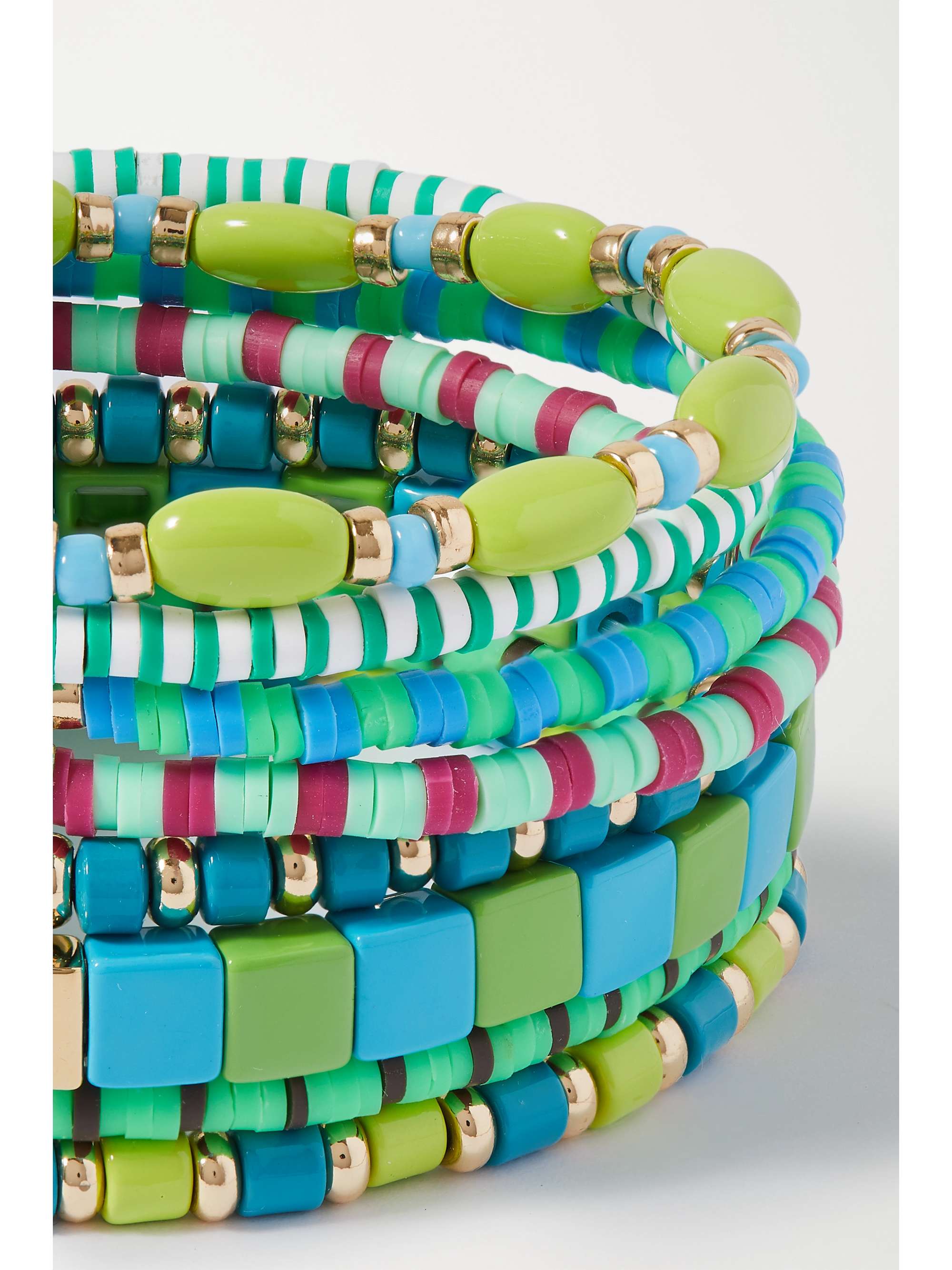 ROXANNE ASSOULIN Colour Therapy set of eight enamel and gold-tone bracelets