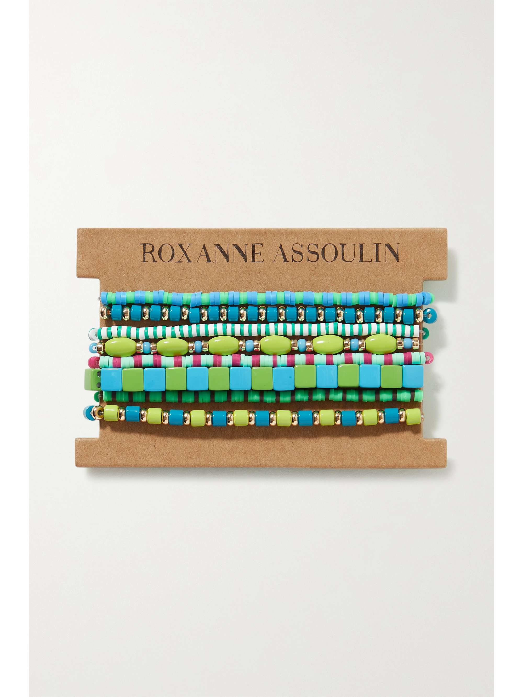 ROXANNE ASSOULIN Colour Therapy set of eight enamel and gold-tone bracelets