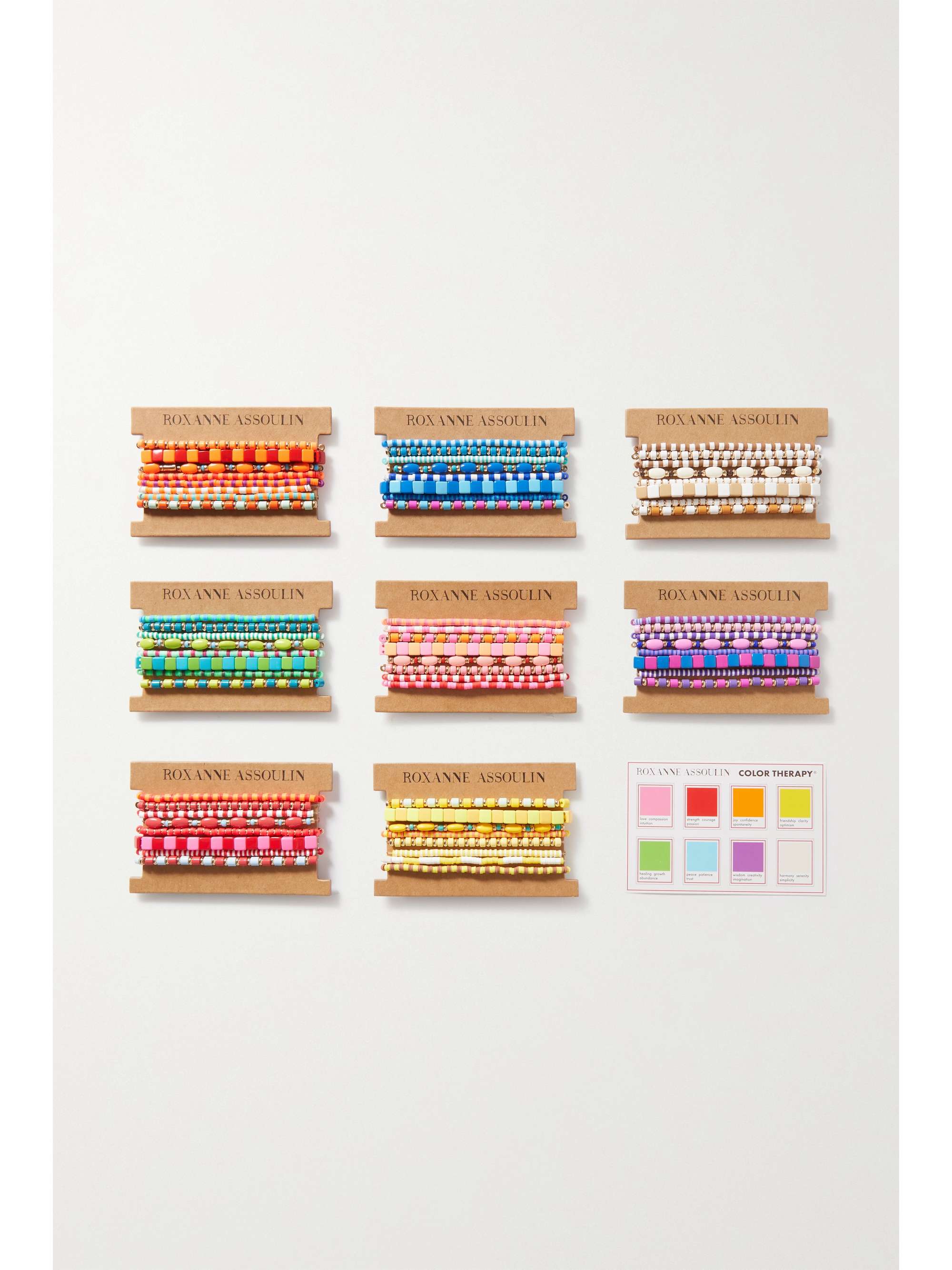 ROXANNE ASSOULIN Colour Therapy set of eight enamel and gold-tone bracelets