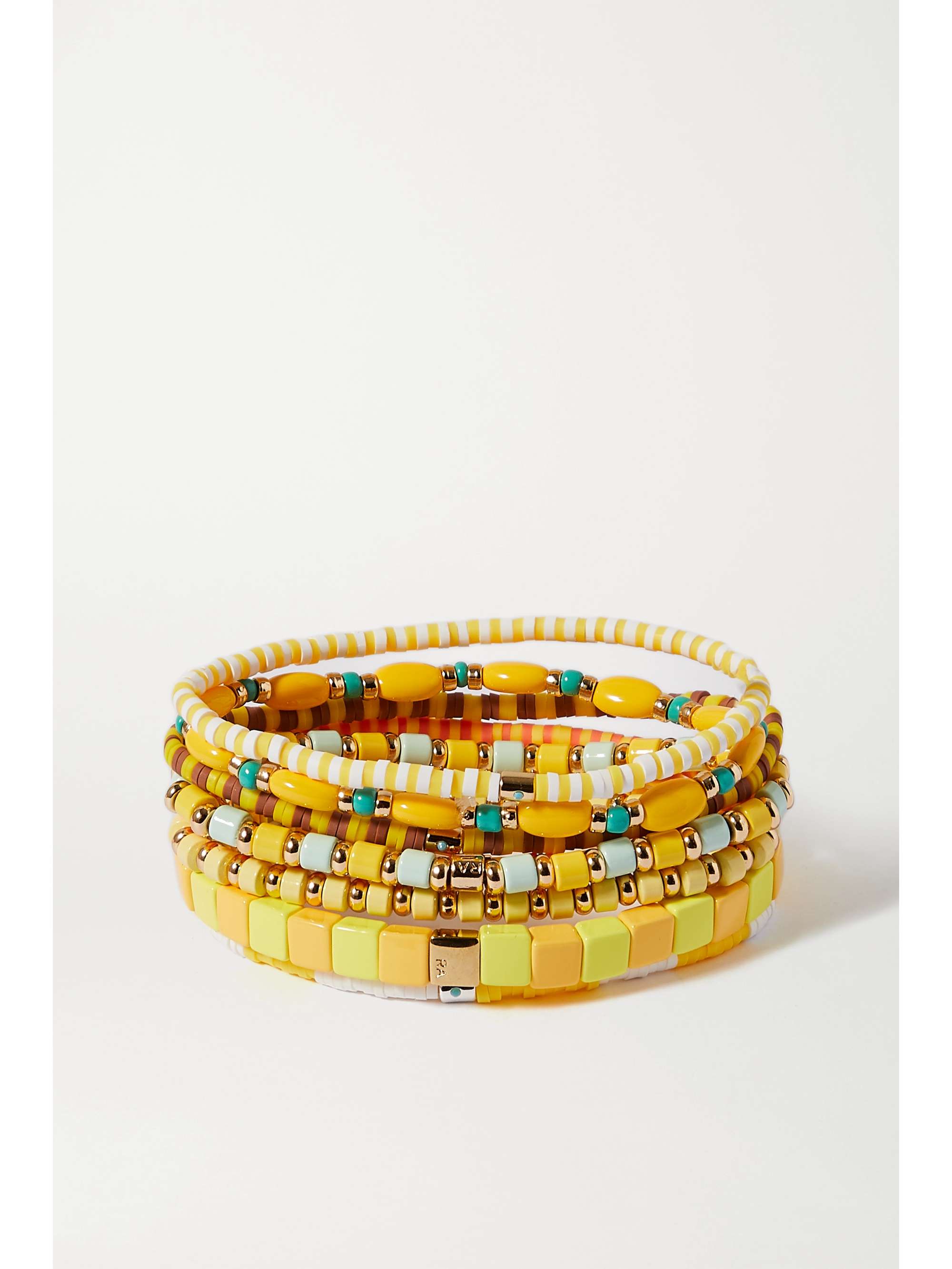 ROXANNE ASSOULIN Colour Therapy set of eight enamel and gold-tone bracelets