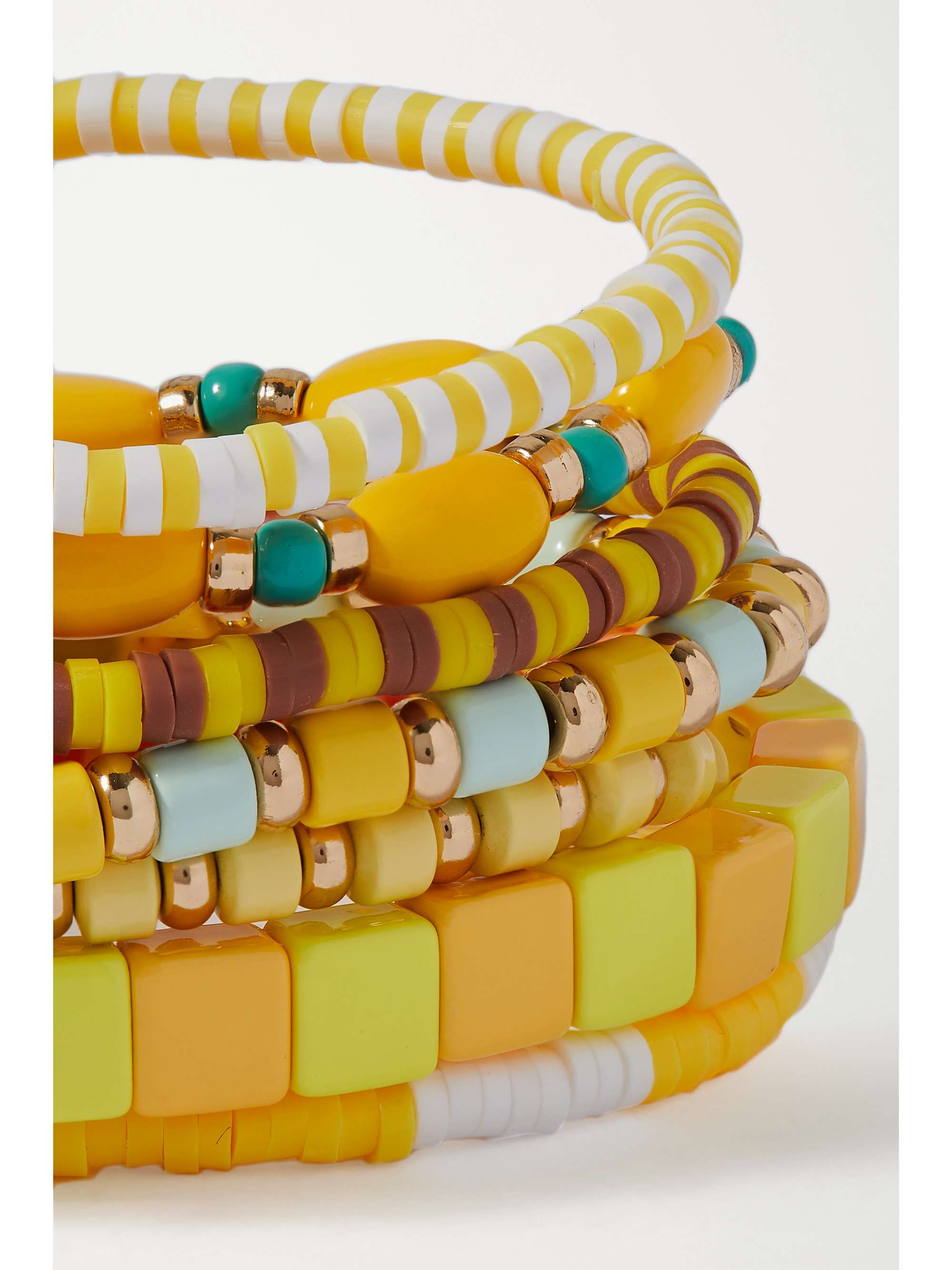 ROXANNE ASSOULIN Colour Therapy set of eight enamel and gold-tone bracelets