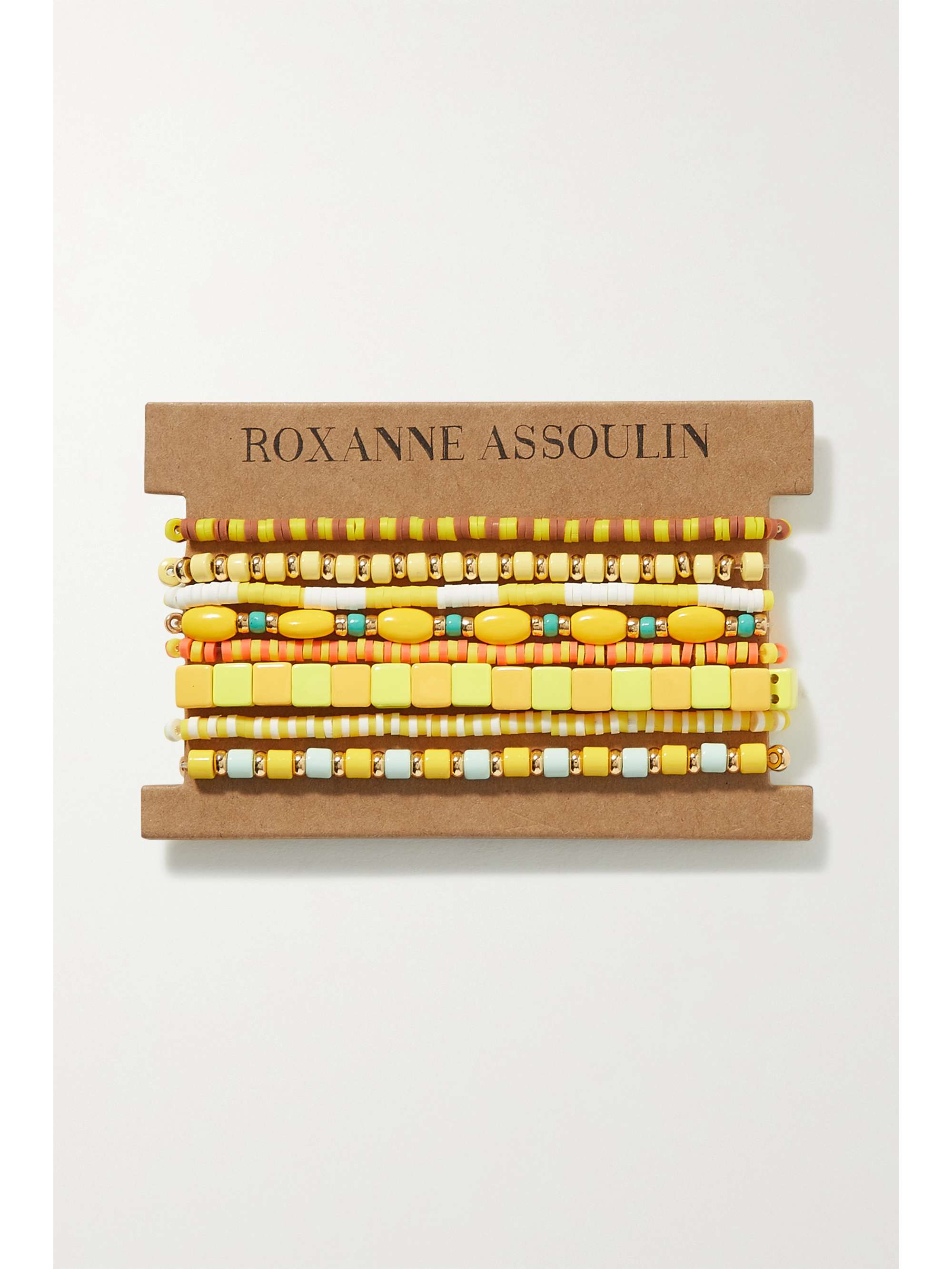 ROXANNE ASSOULIN Colour Therapy set of eight enamel and gold-tone bracelets