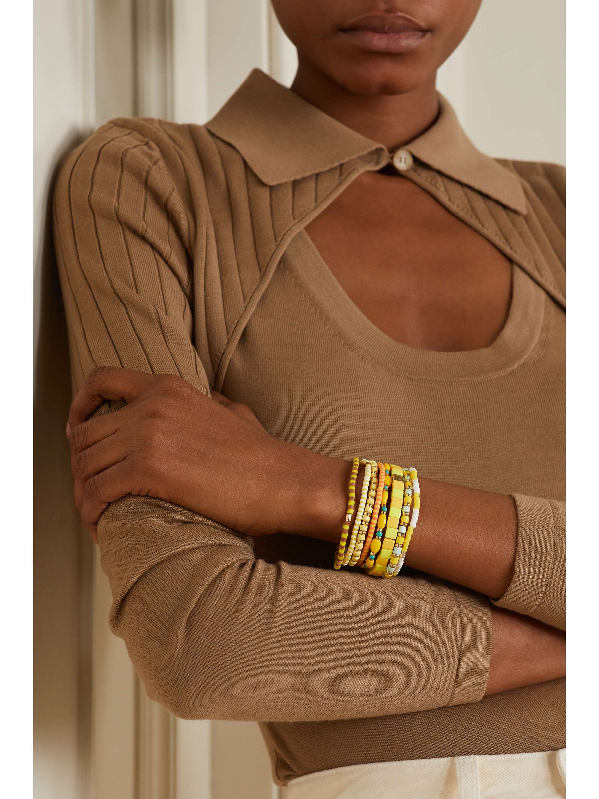 ROXANNE ASSOULIN Colour Therapy set of eight enamel and gold-tone bracelets