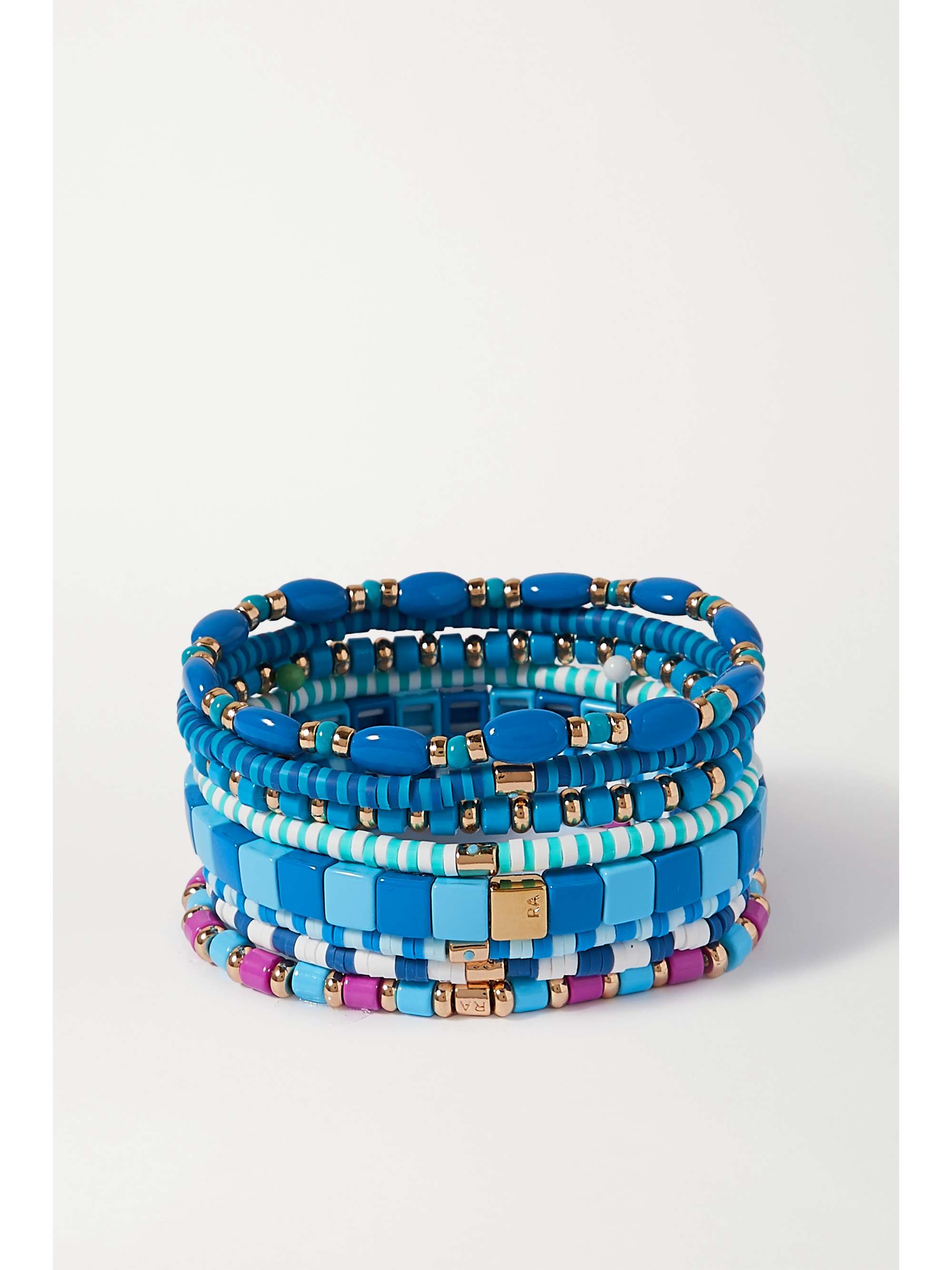 ROXANNE ASSOULIN Colour Therapy set of eight enamel and gold-tone bracelets