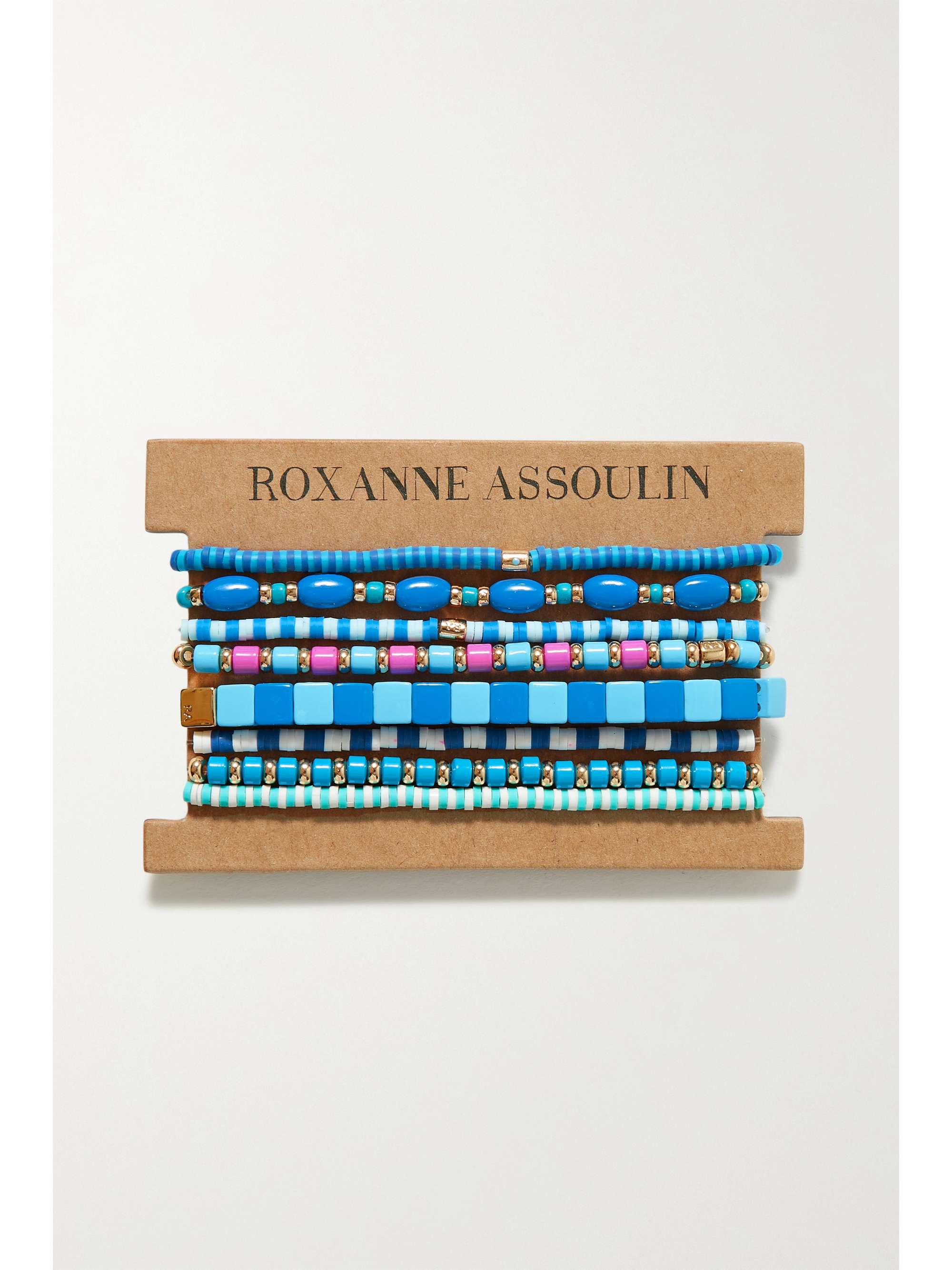 ROXANNE ASSOULIN Colour Therapy set of eight enamel and gold-tone bracelets