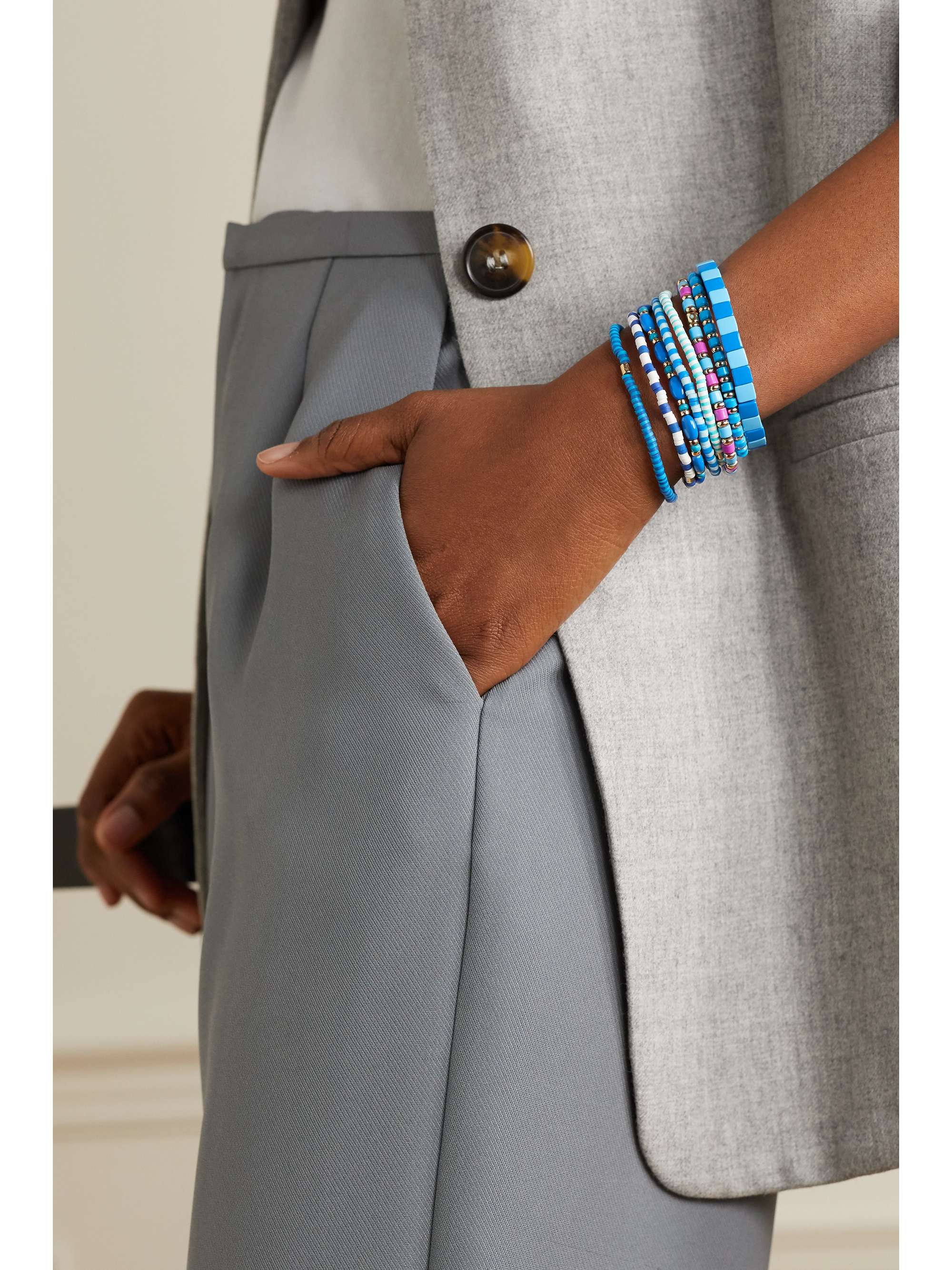 ROXANNE ASSOULIN Colour Therapy set of eight enamel and gold-tone bracelets