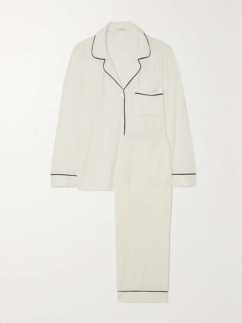 Eberjey Gisele Piped Stretch-modal Pajama Set - x large