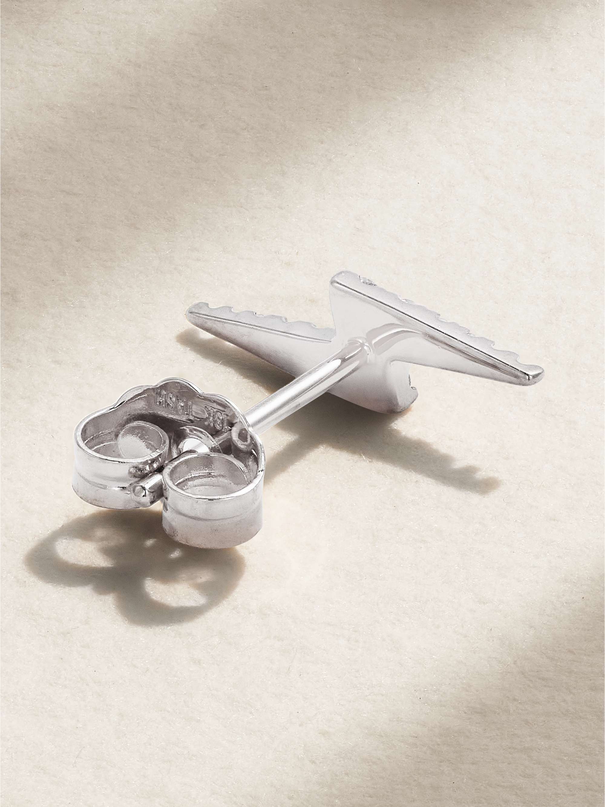 MARIA TASH 18-karat white gold diamond earring