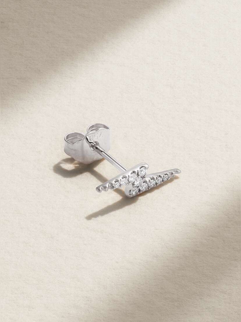 MARIA TASH 18-karat White Gold Diamond Earring