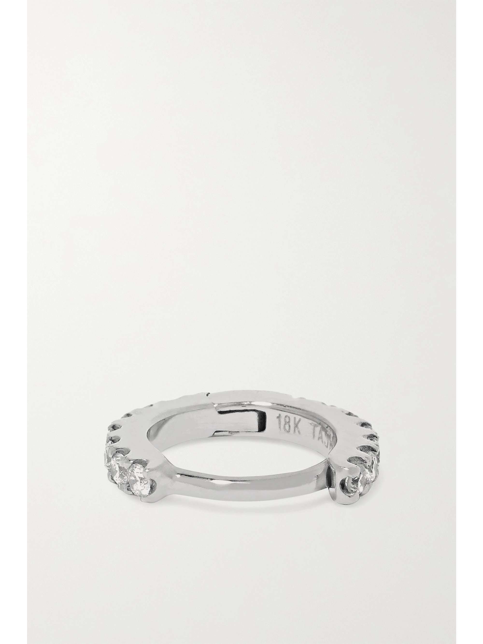 MARIA TASH 5mm 18-karat white gold diamond earring