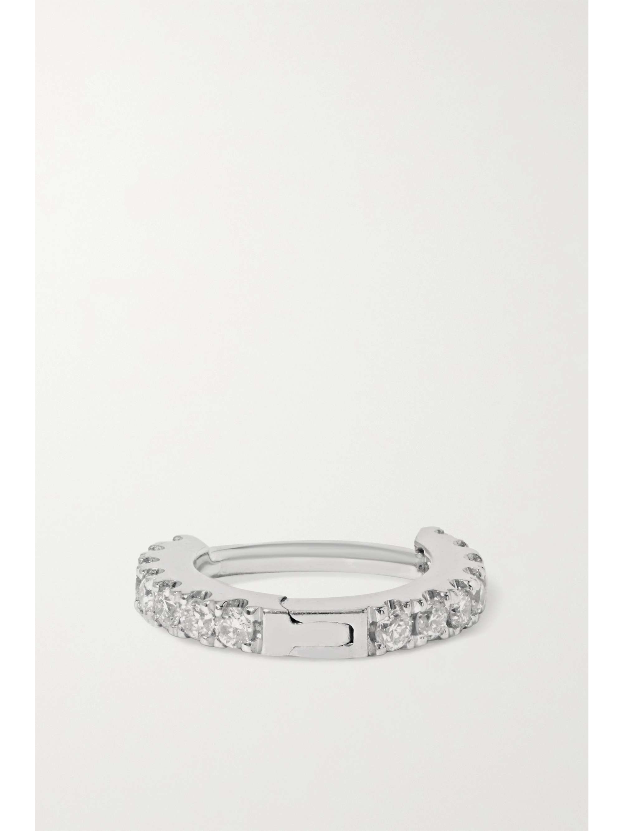 MARIA TASH 5mm 18-karat white gold diamond earring