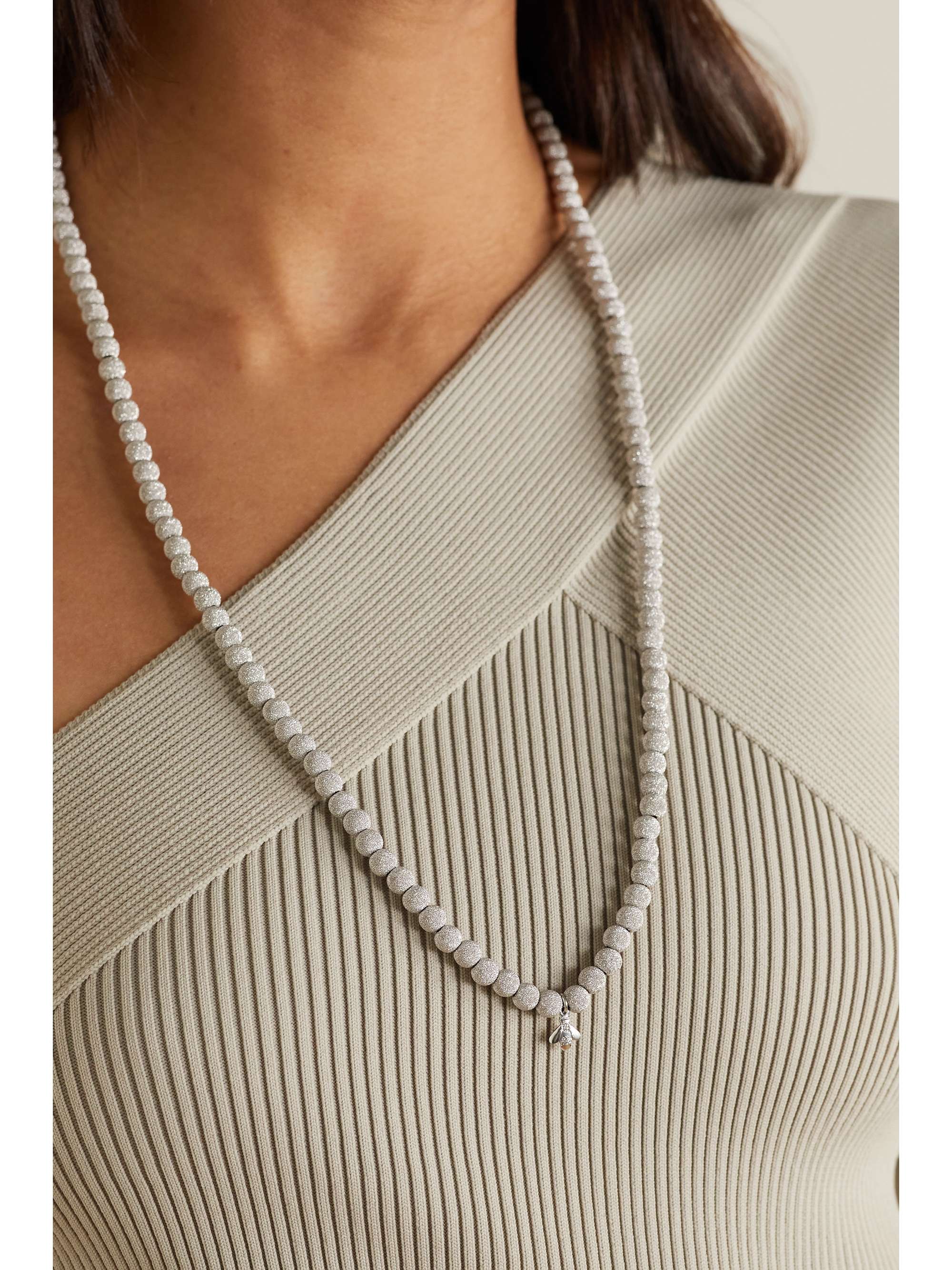 CAROLINA BUCCI Florentine 18-karat white gold necklace