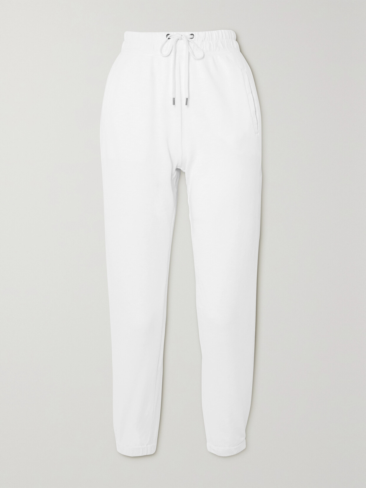 James Perse Supima Cotton-jersey Track Pants In White