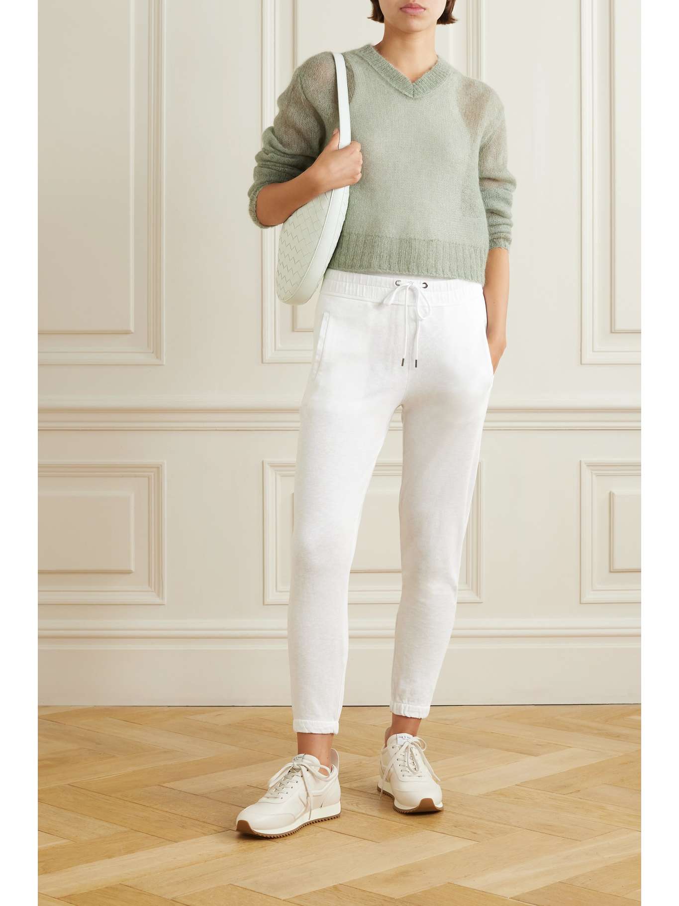 White Supima cottonjersey track pants JAMES PERSE NETAPORTER