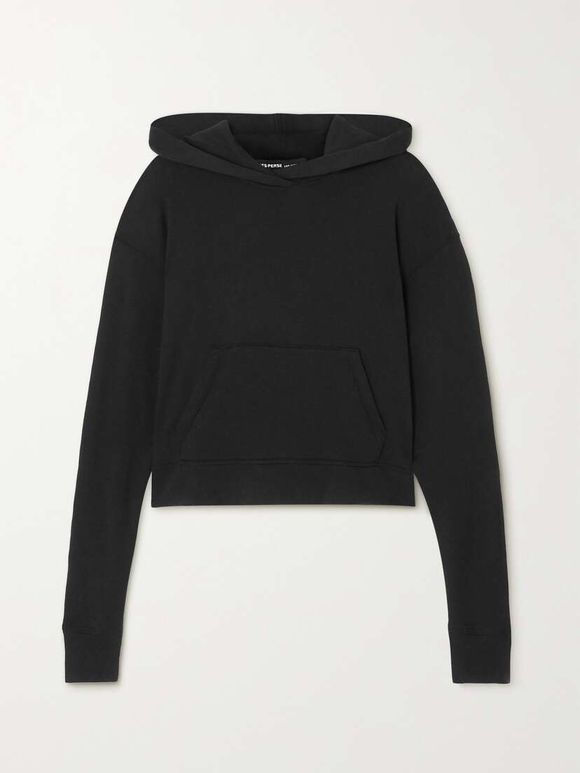 James Perse Cropped Cotton-jersey Hoodie