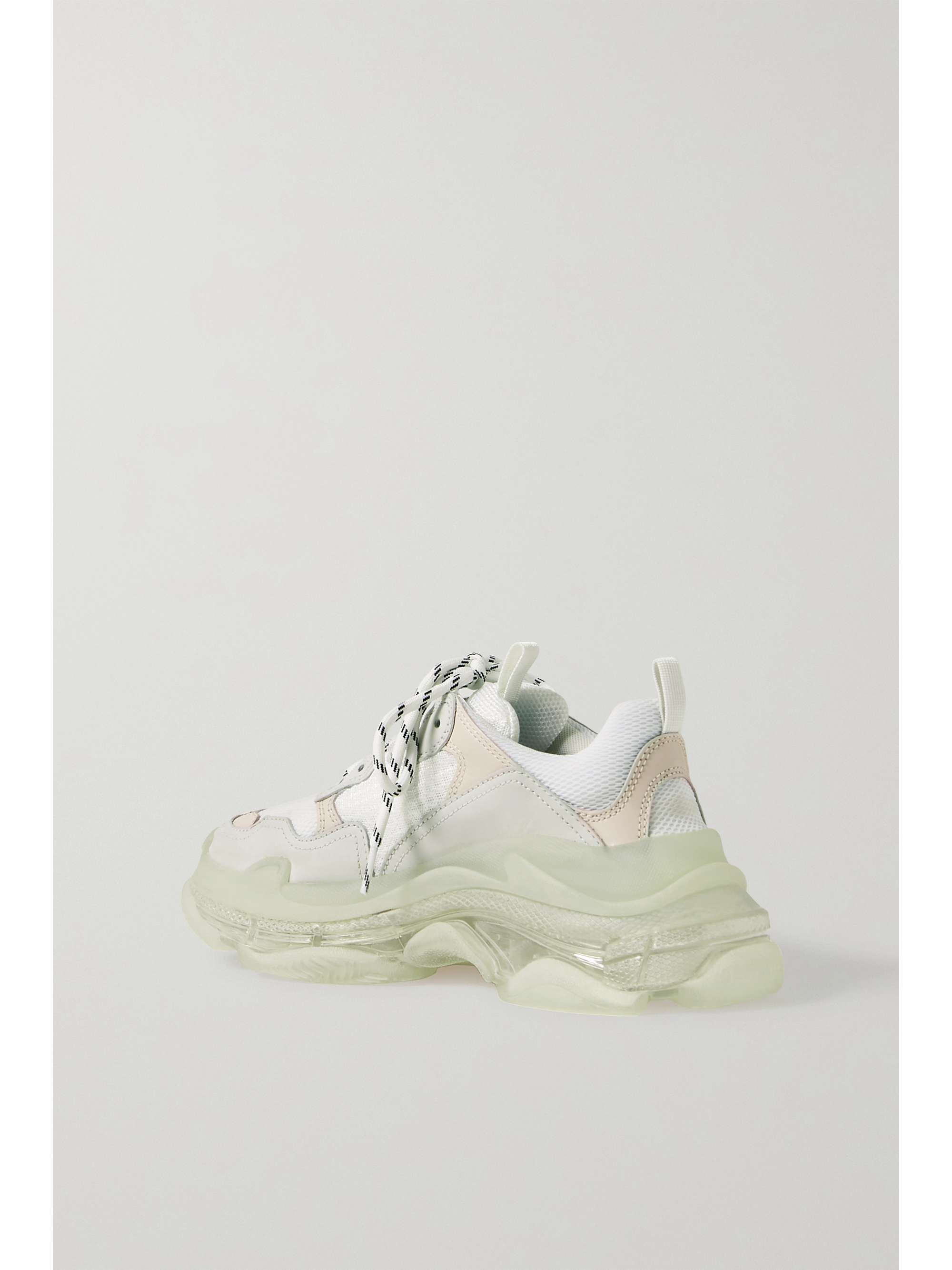 BALENCIAGA Triple S logo-embroidered leather, nubuck and mesh sneakers