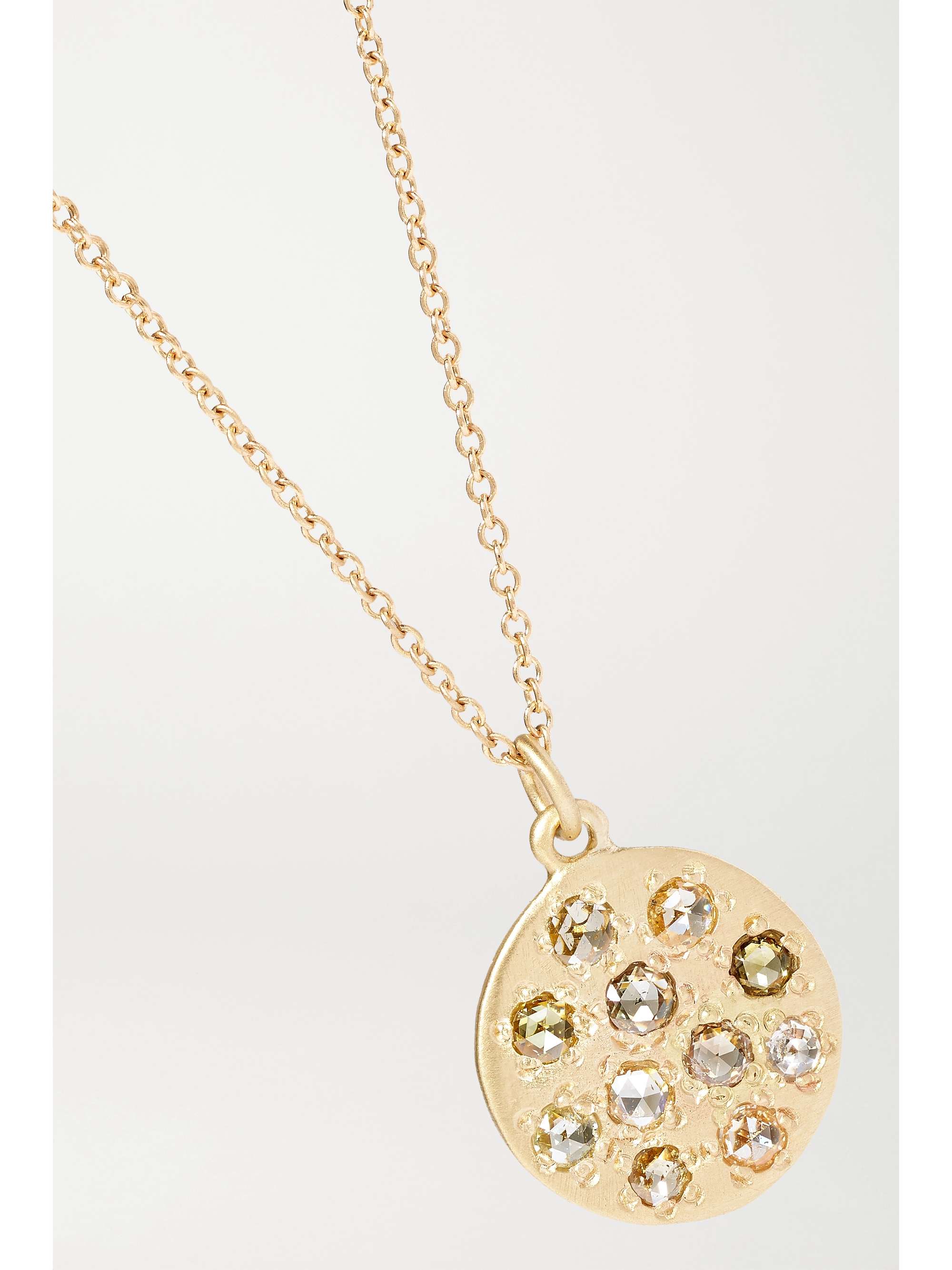 BROOKE GREGSON Mini Mars 14-karat gold diamond necklace