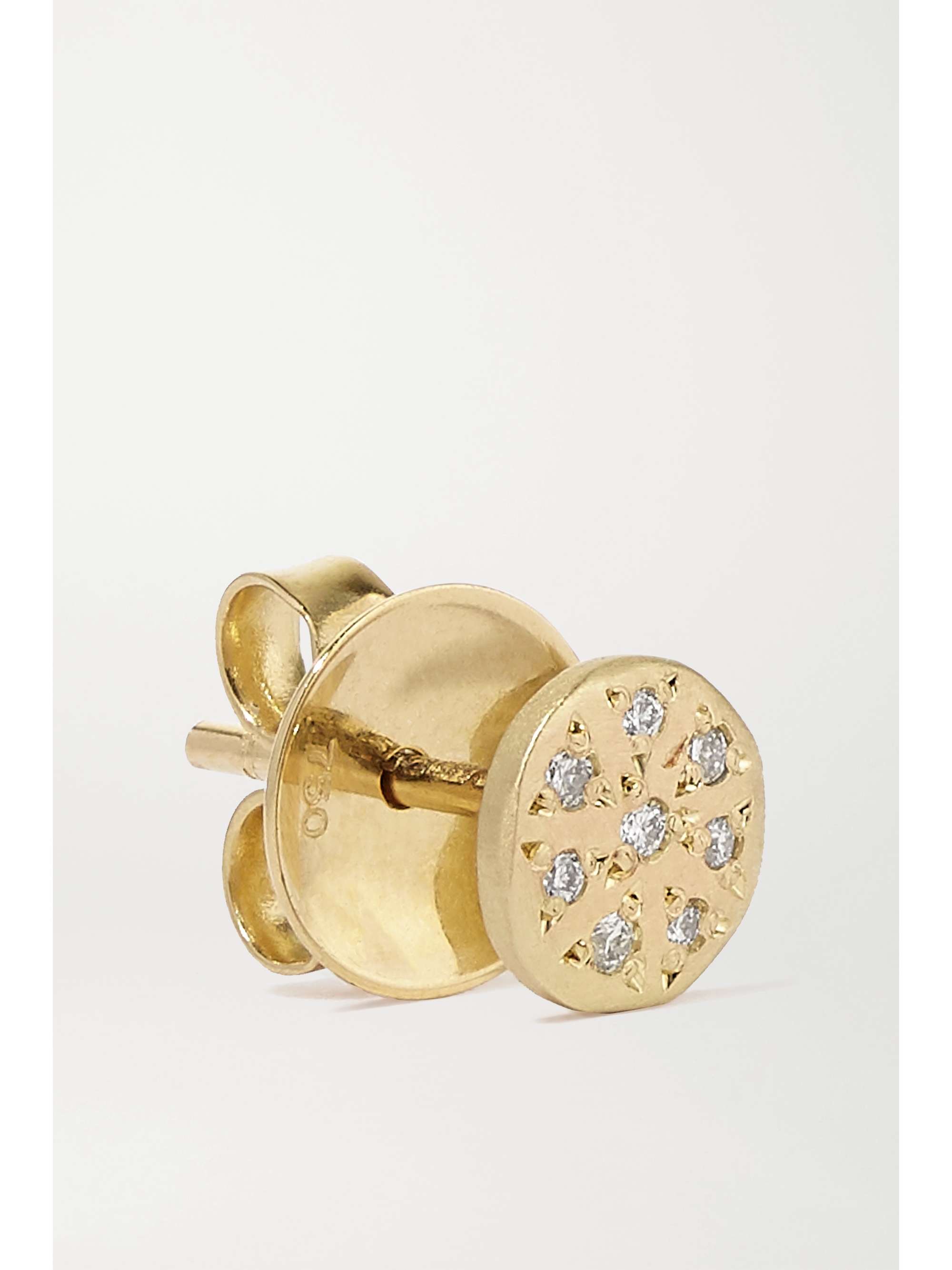 BROOKE GREGSON Mini Mars 14-karat gold diamond earrings
