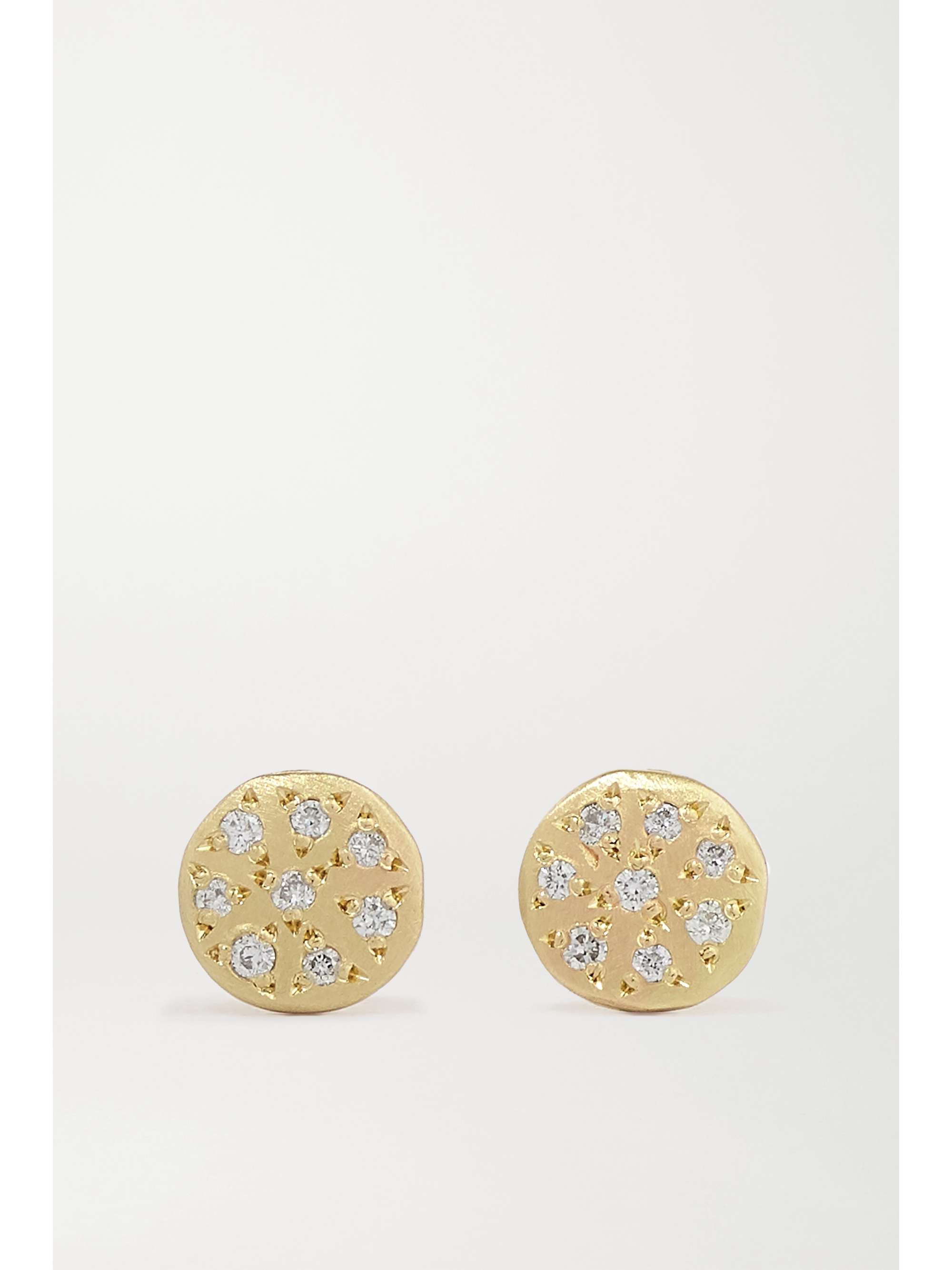Lido Dot Earrings in Scratched Gold Lido Dot Earrings in Scratched Gold