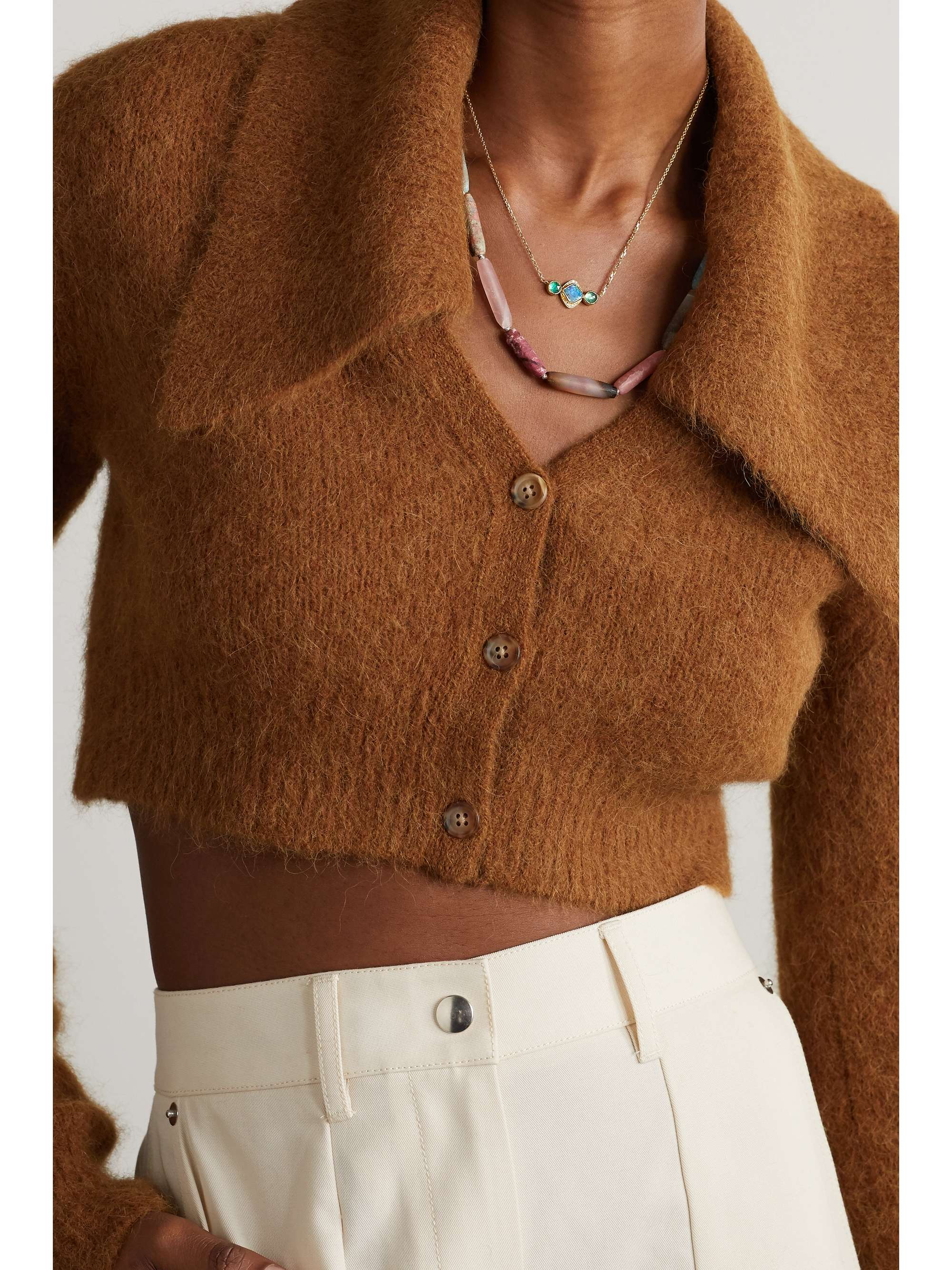 BROOKE GREGSON Collier en or 18 carats et pierres multiples Orbit 3