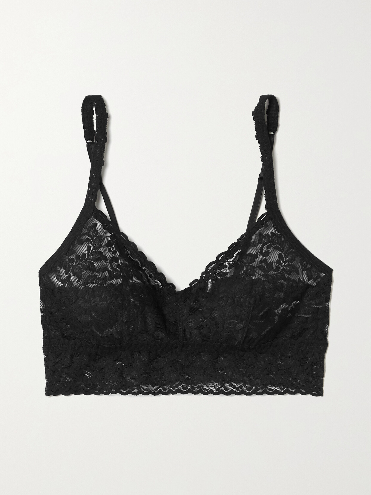 Hanky Panky + Net Sustain Retro Stretch-lace Soft-cup Bra - Black