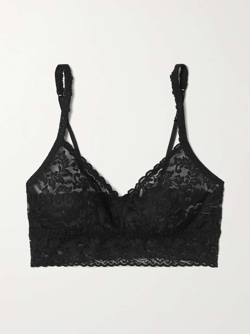 Hanky Panky + Net Sustain Retro Stretch-lace Soft-cup Bra
