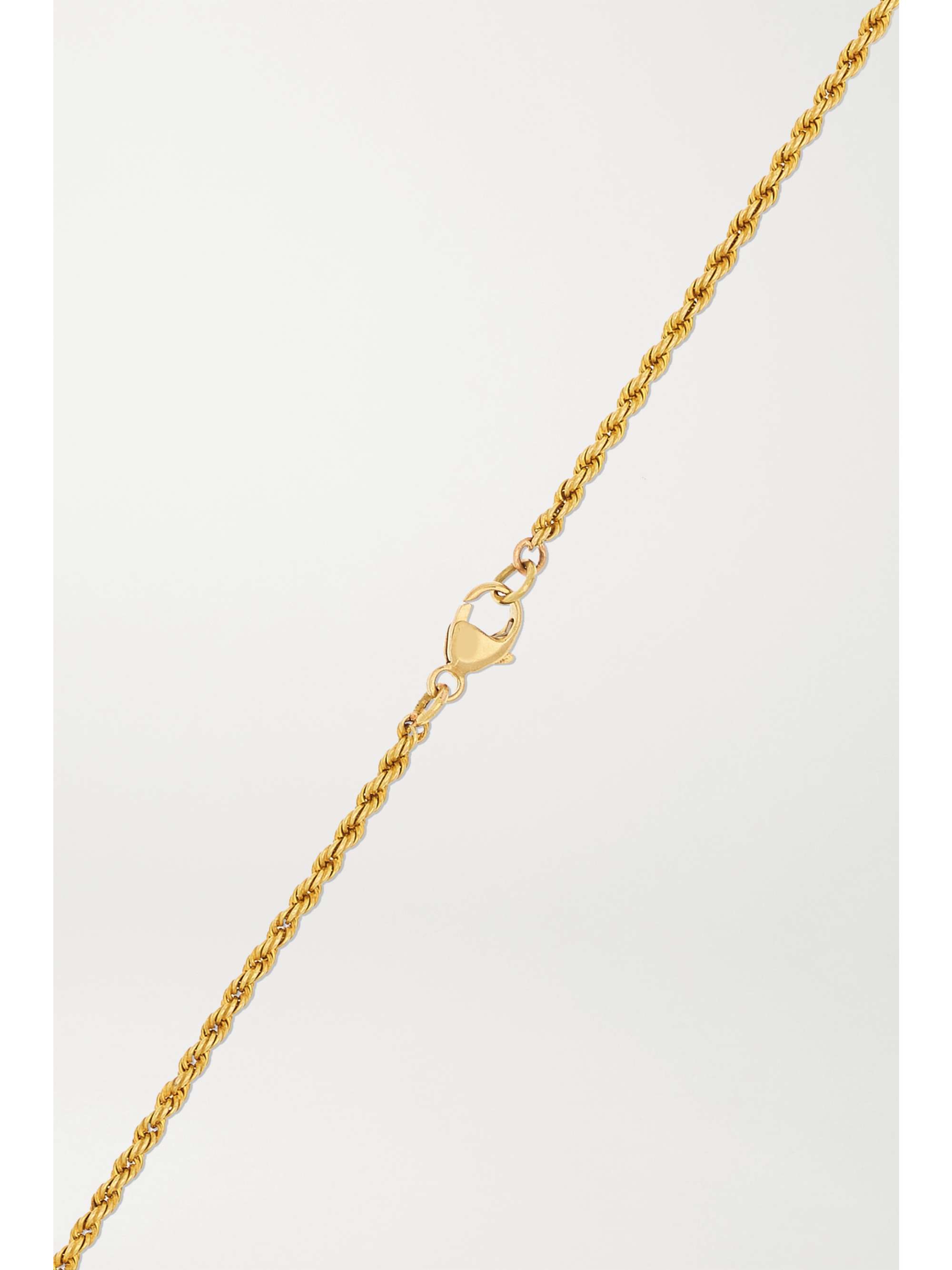 FRED LEIGHTON Antique 18-karat gold, diamond, emerald and enamel necklace