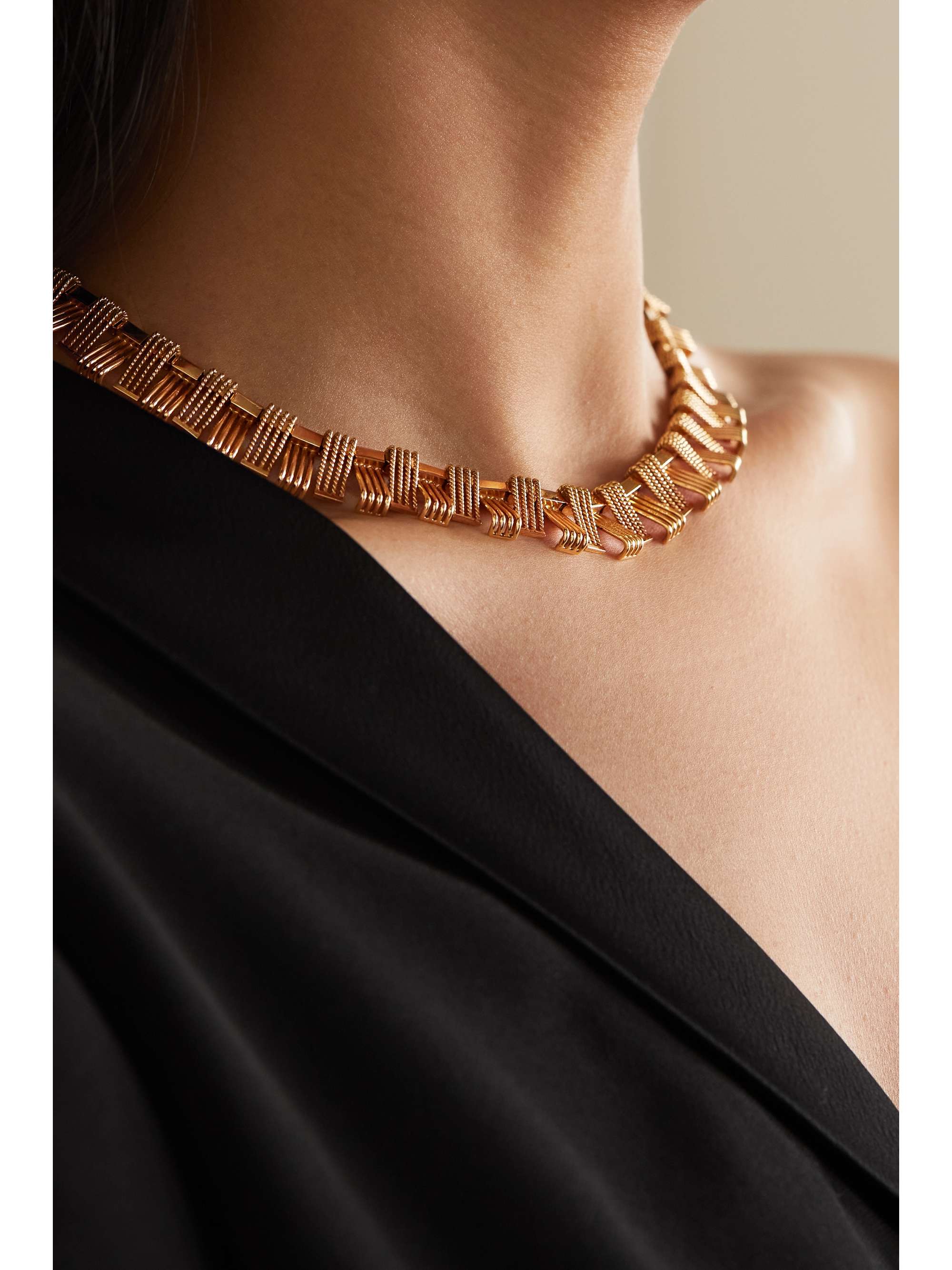 FRED LEIGHTON 1940s 18-karat rose gold necklace