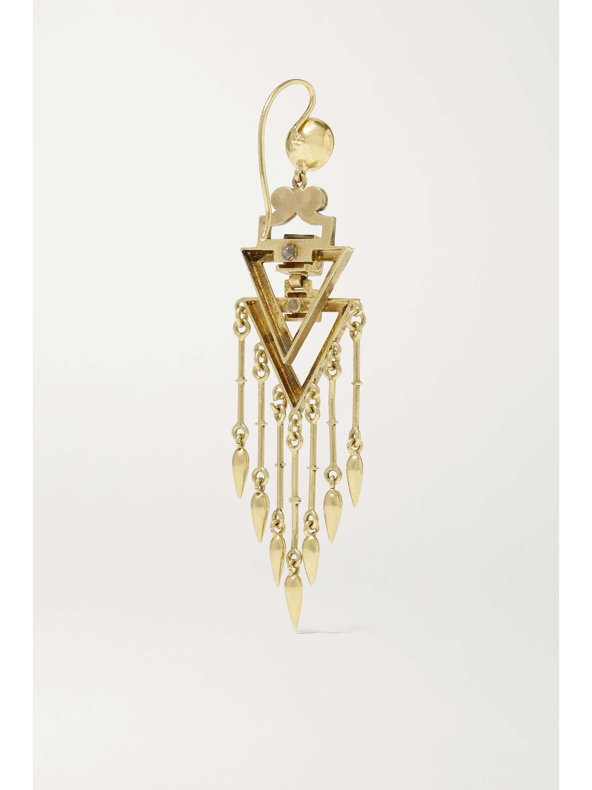 FRED LEIGHTON Victorian 14-karat gold earrings