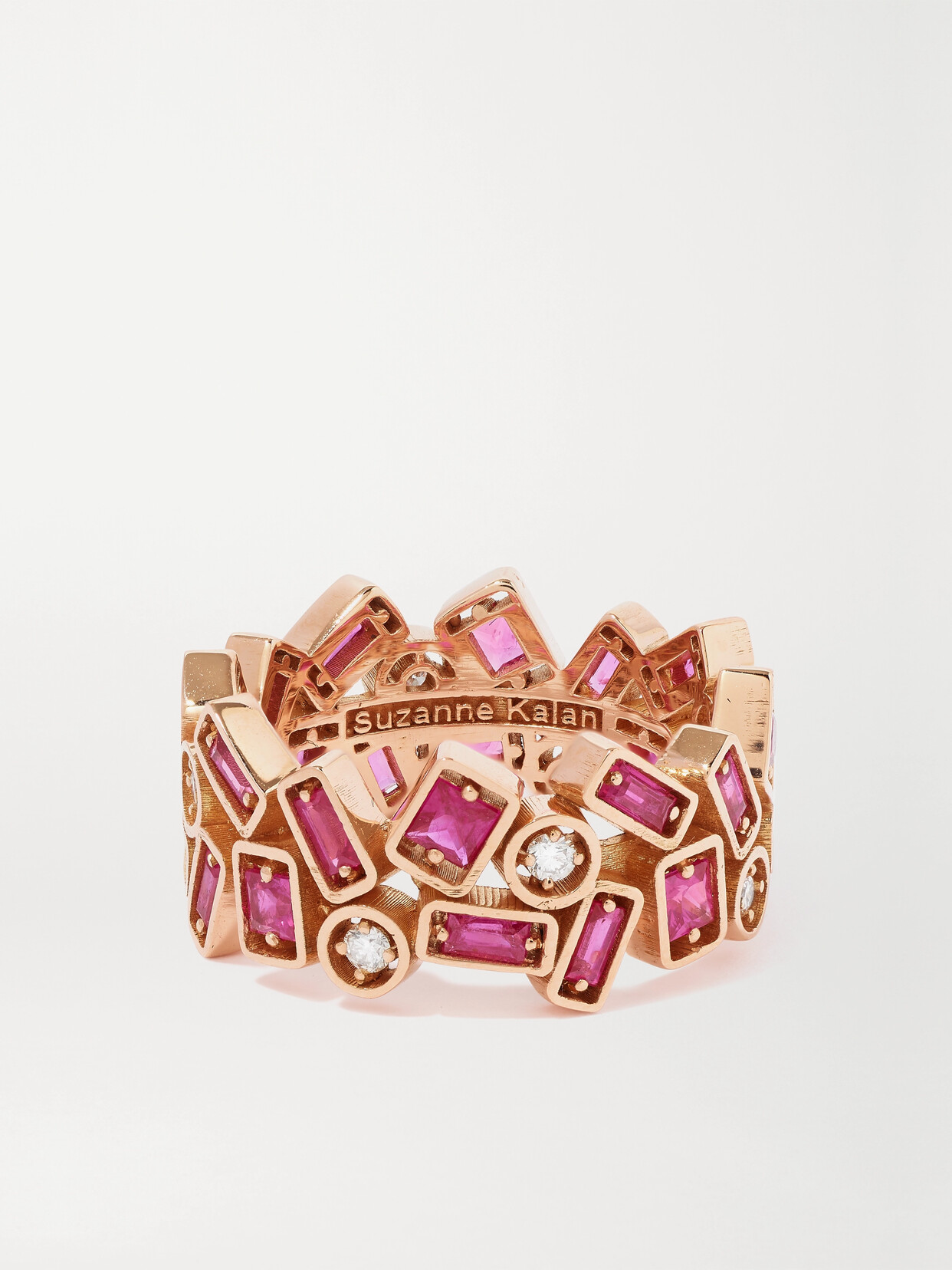 Suzanne Kalan 18-karat Rose Gold, Ruby And Diamond Ring
