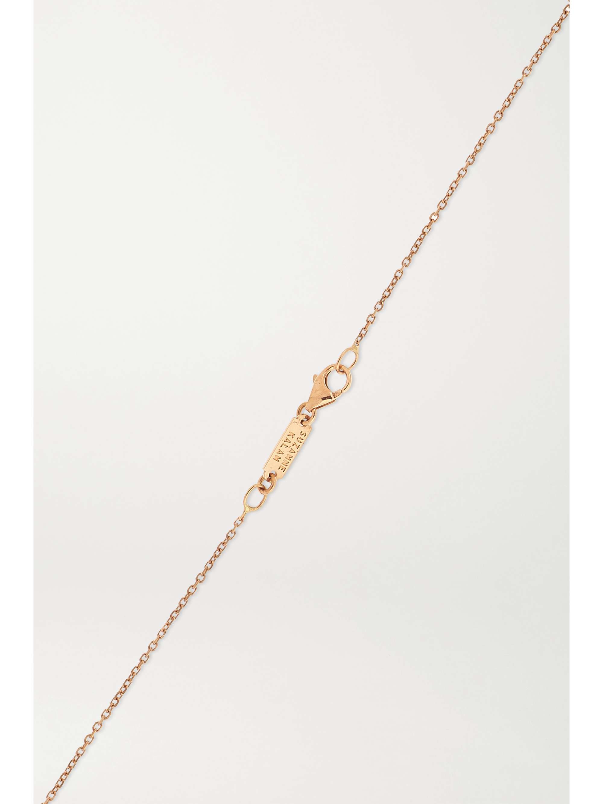 SUZANNE KALAN 18-karat rose gold, ruby and diamond necklace