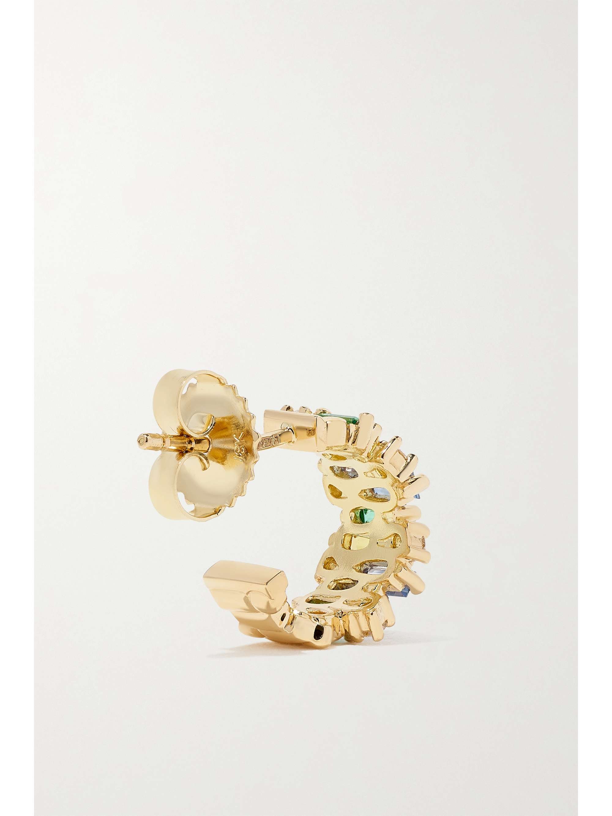SUZANNE KALAN 18-karat rose gold diamond hoop earrings