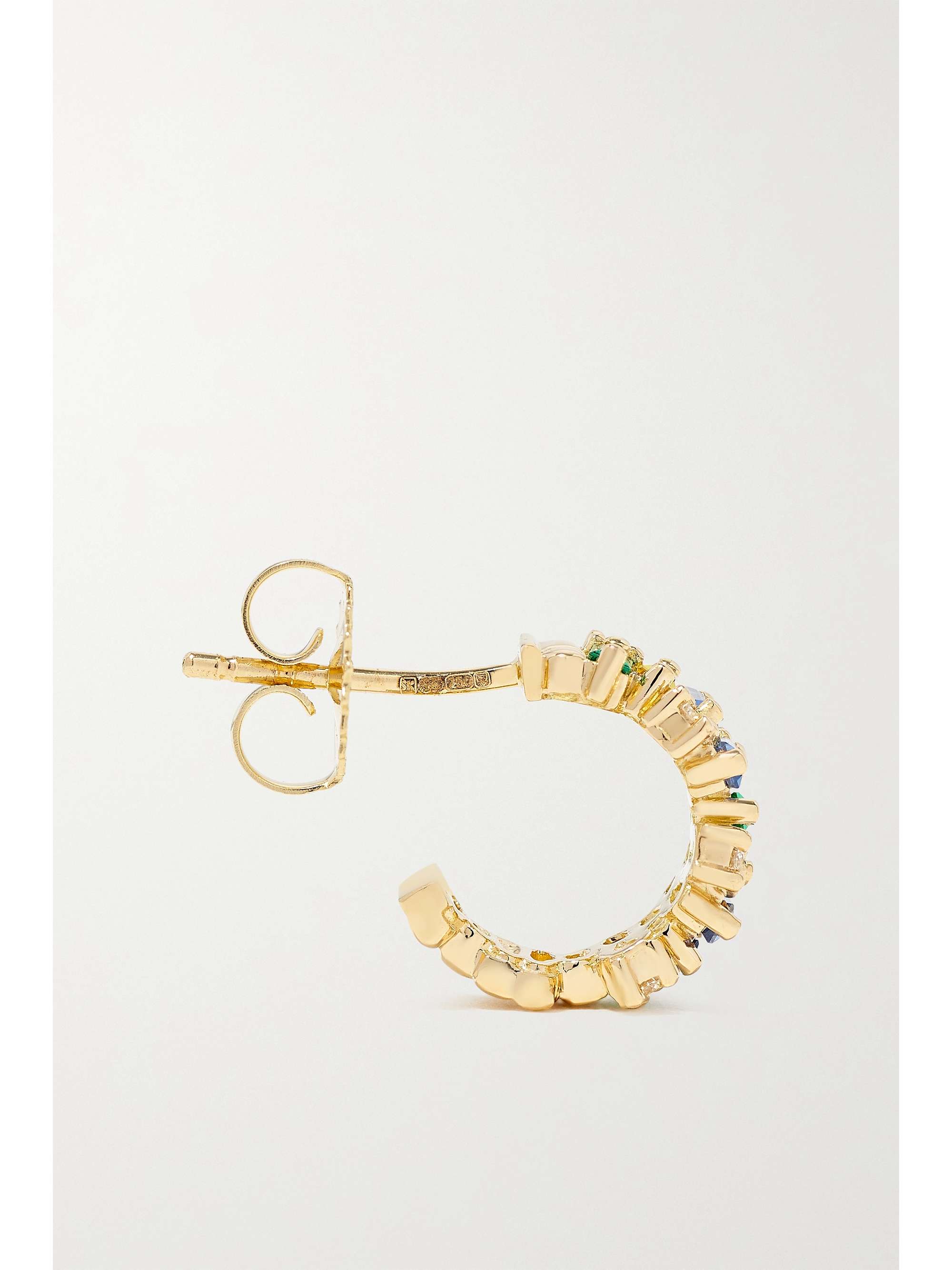 SUZANNE KALAN 18-karat rose gold diamond hoop earrings