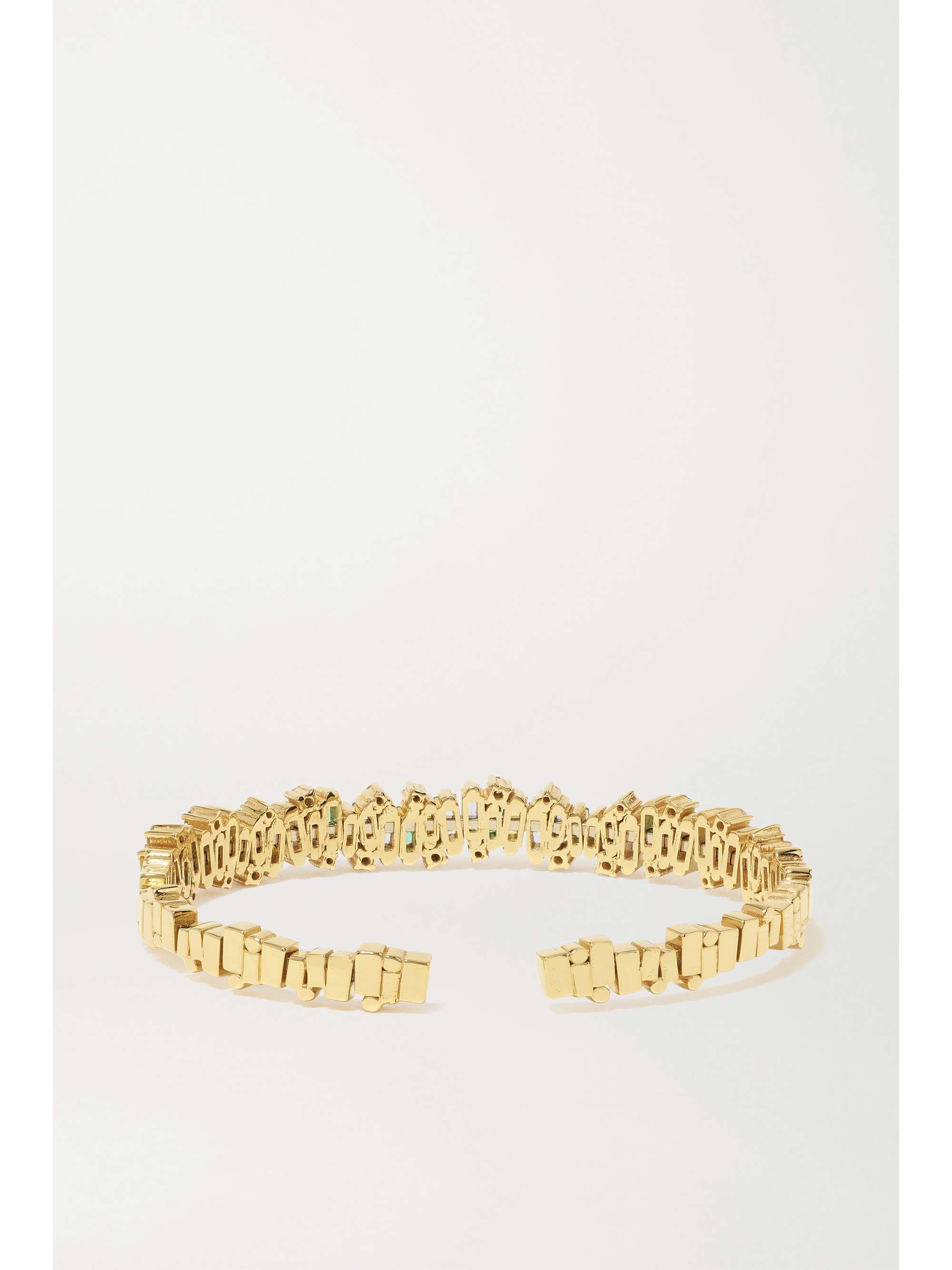 SUZANNE KALAN 18-karat gold multi-stone cuff