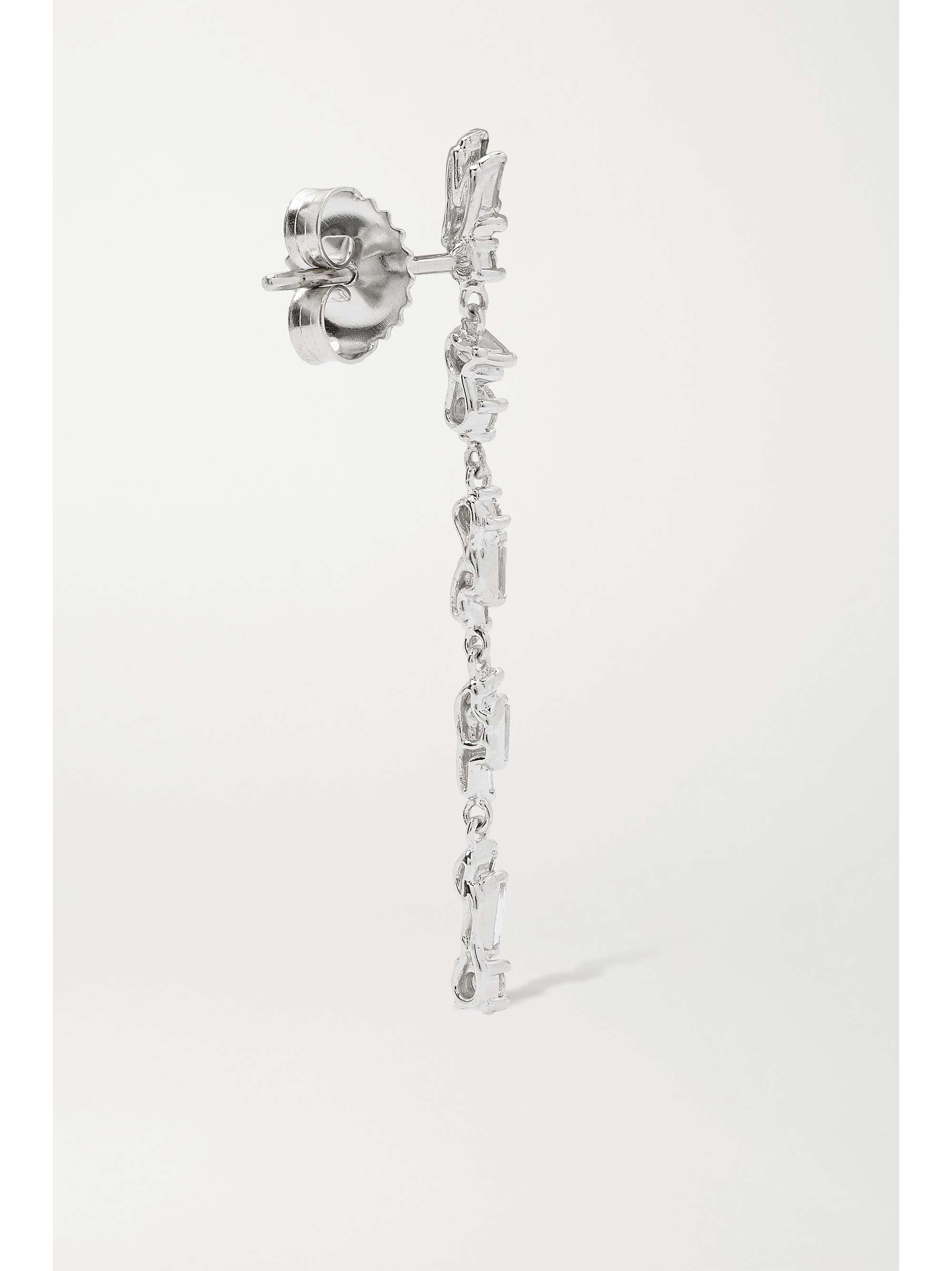 SUZANNE KALAN 18-karat white gold diamond earrings