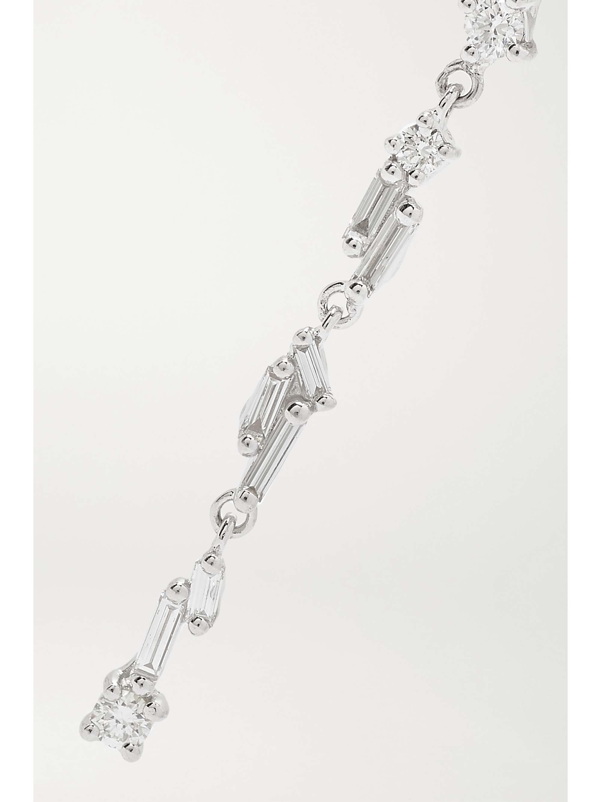 SUZANNE KALAN 18-karat white gold diamond earrings