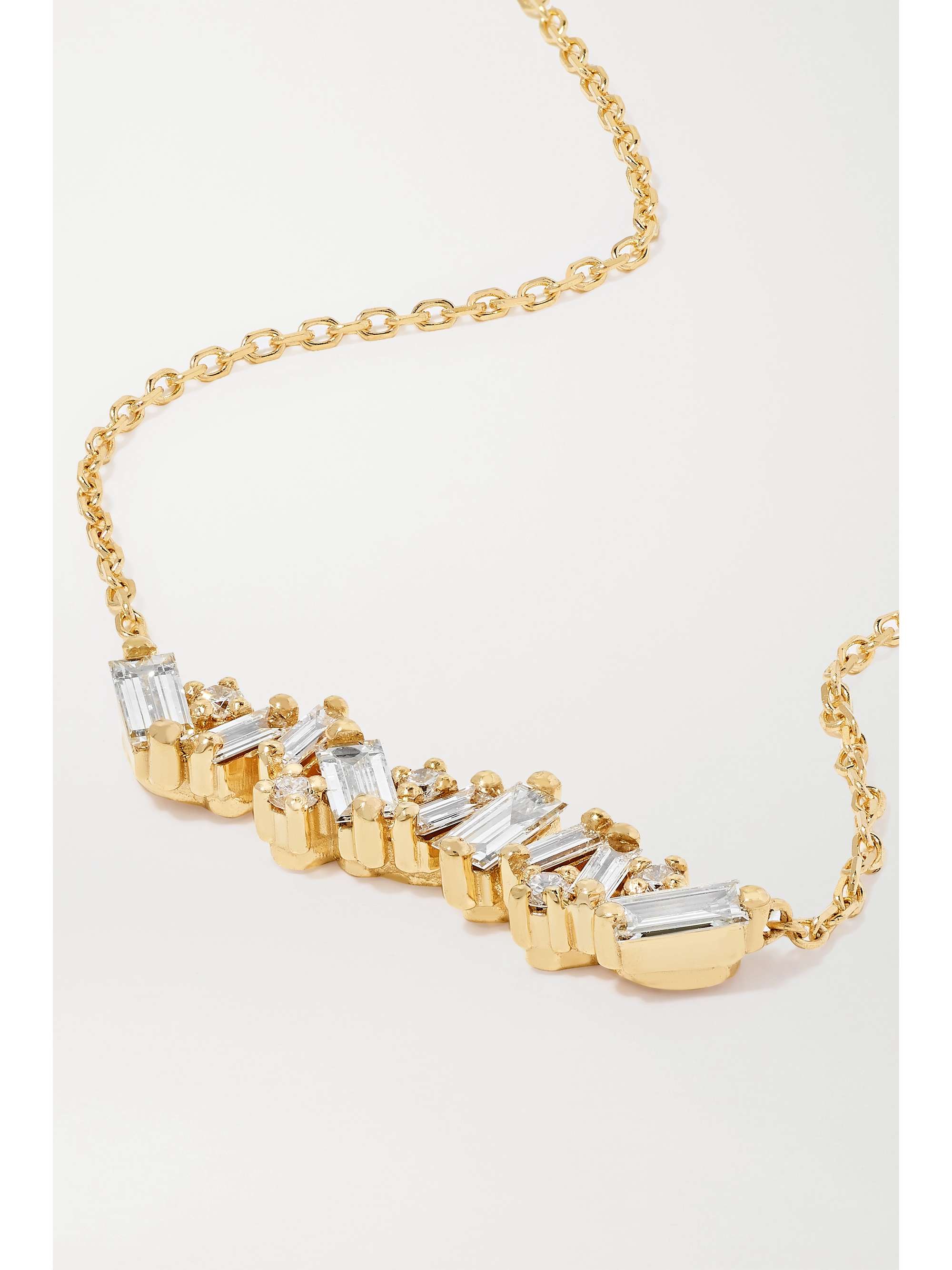 SUZANNE KALAN 18-karat gold diamond necklace