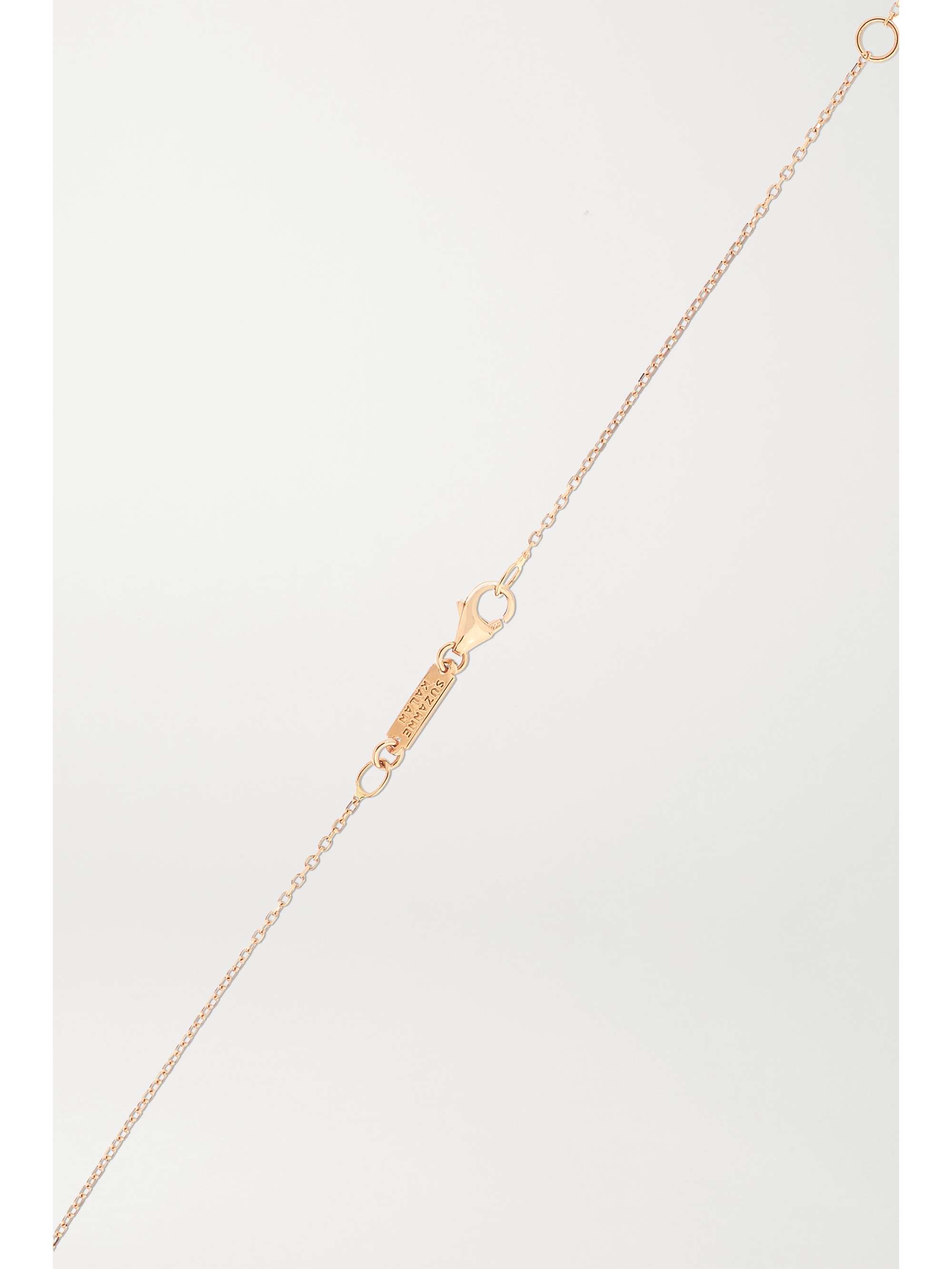 SUZANNE KALAN 18-karat rose gold, ruby and diamond necklace