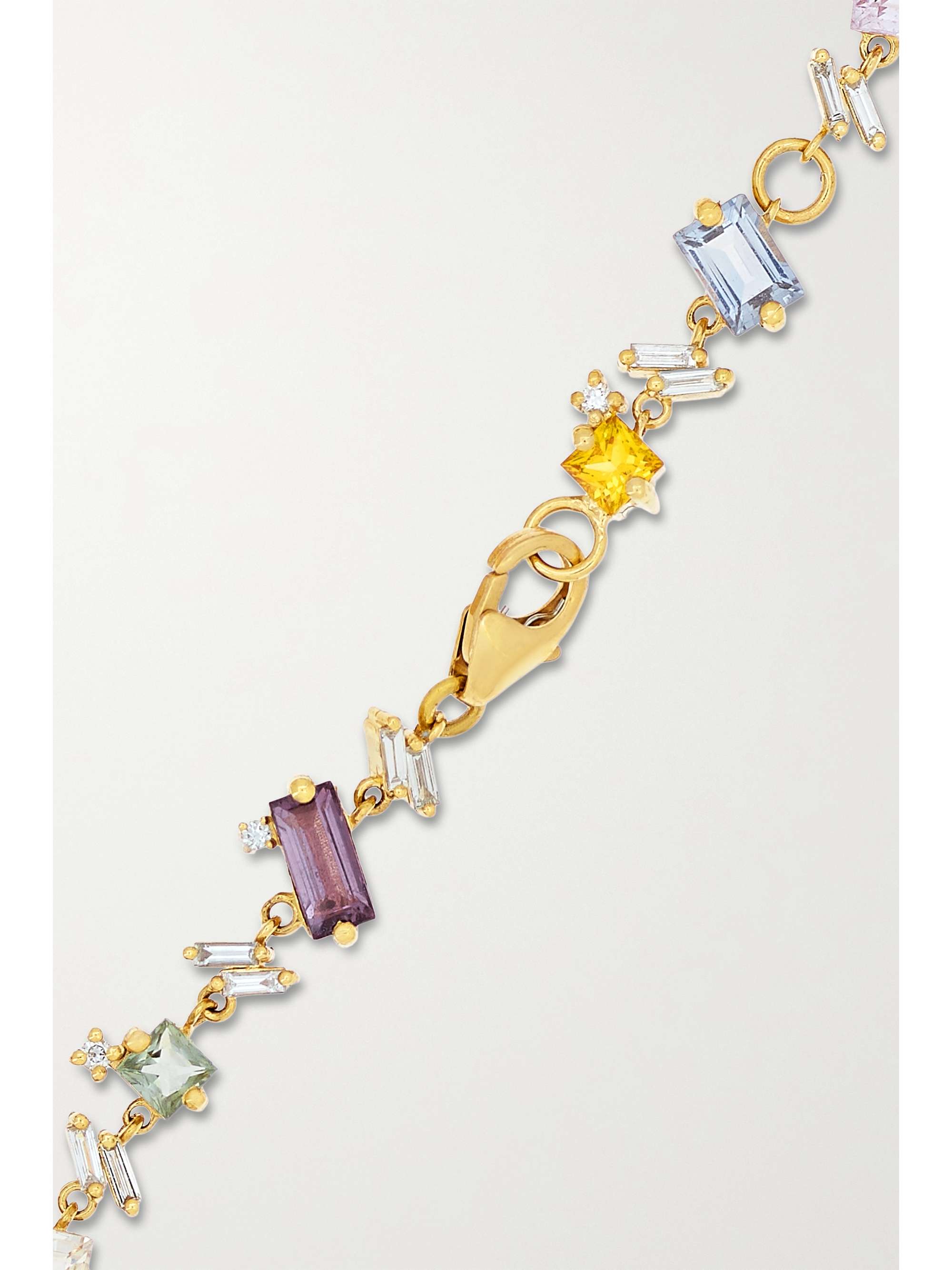 SUZANNE KALAN 18-karat gold, sapphire and diamond bracelet