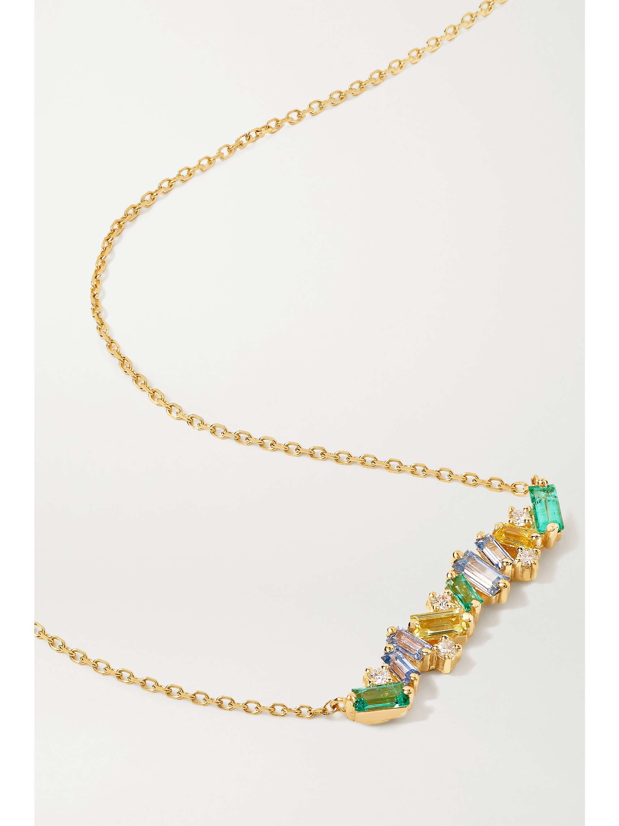 SUZANNE KALAN 18-karat gold multi-stone necklace