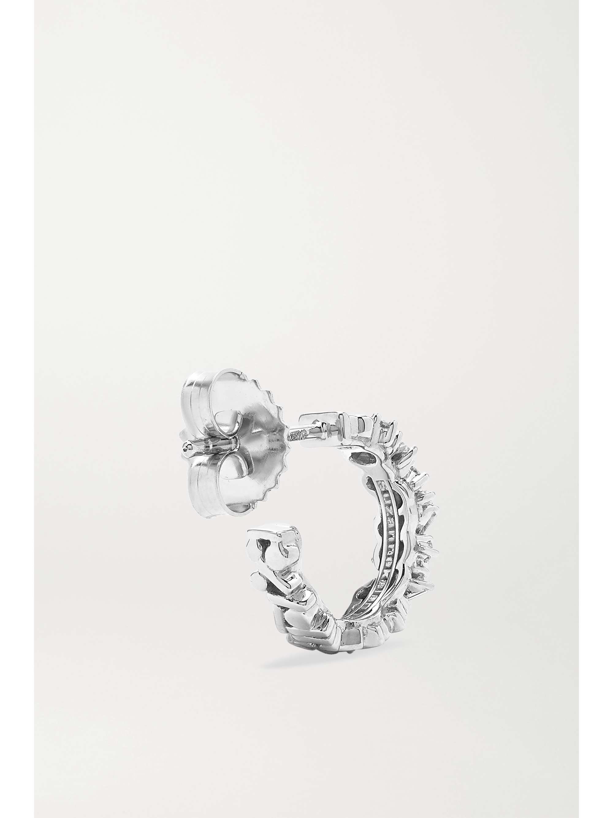 SUZANNE KALAN 18-karat rose gold diamond hoop earrings