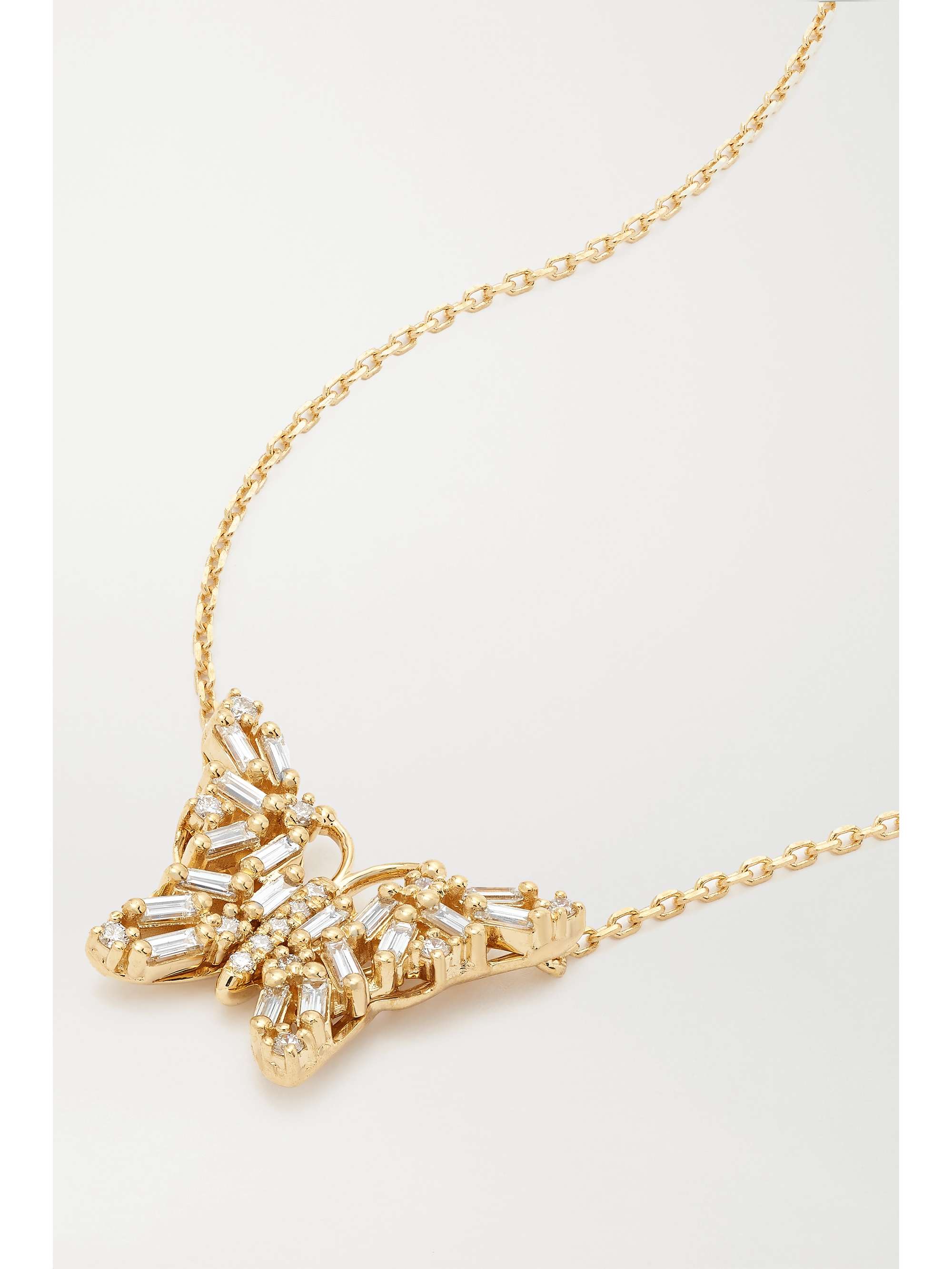 SUZANNE KALAN 18-karat gold diamond necklace