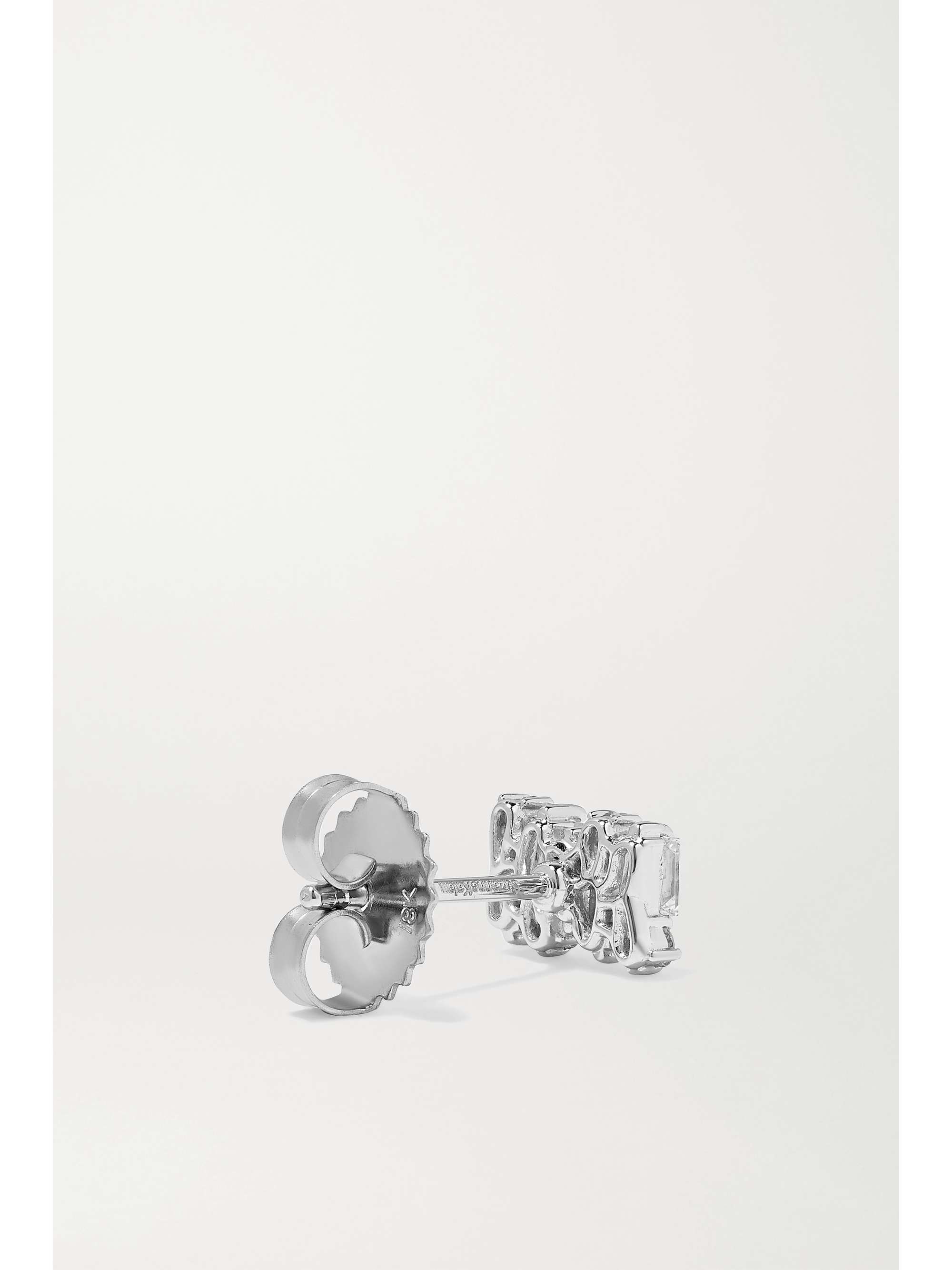 SUZANNE KALAN Shimmer 18-karat white gold diamond earrings