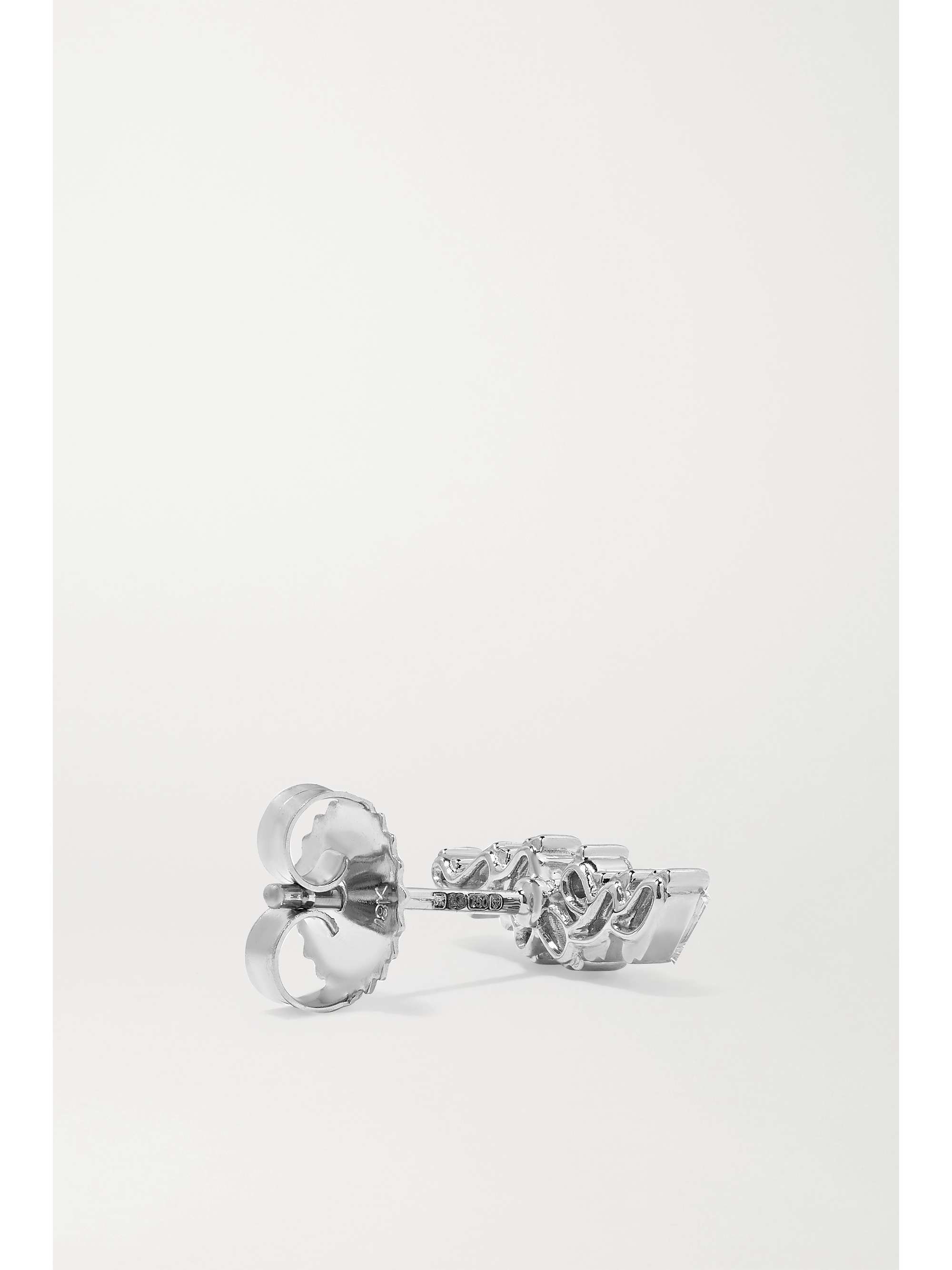 SUZANNE KALAN 18-karat white gold diamond earrings