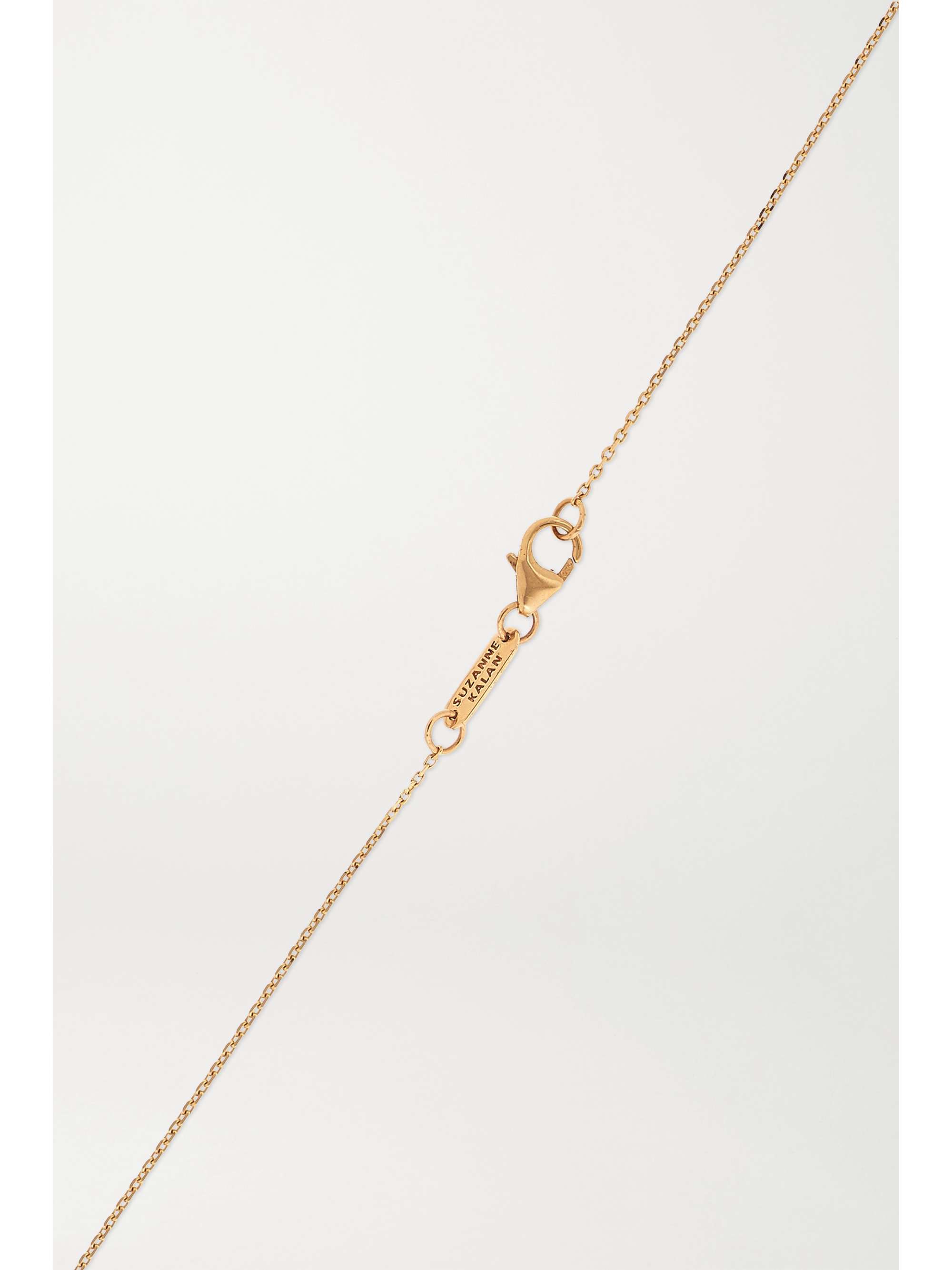 SUZANNE KALAN 18-karat rose gold, ruby and diamond necklace