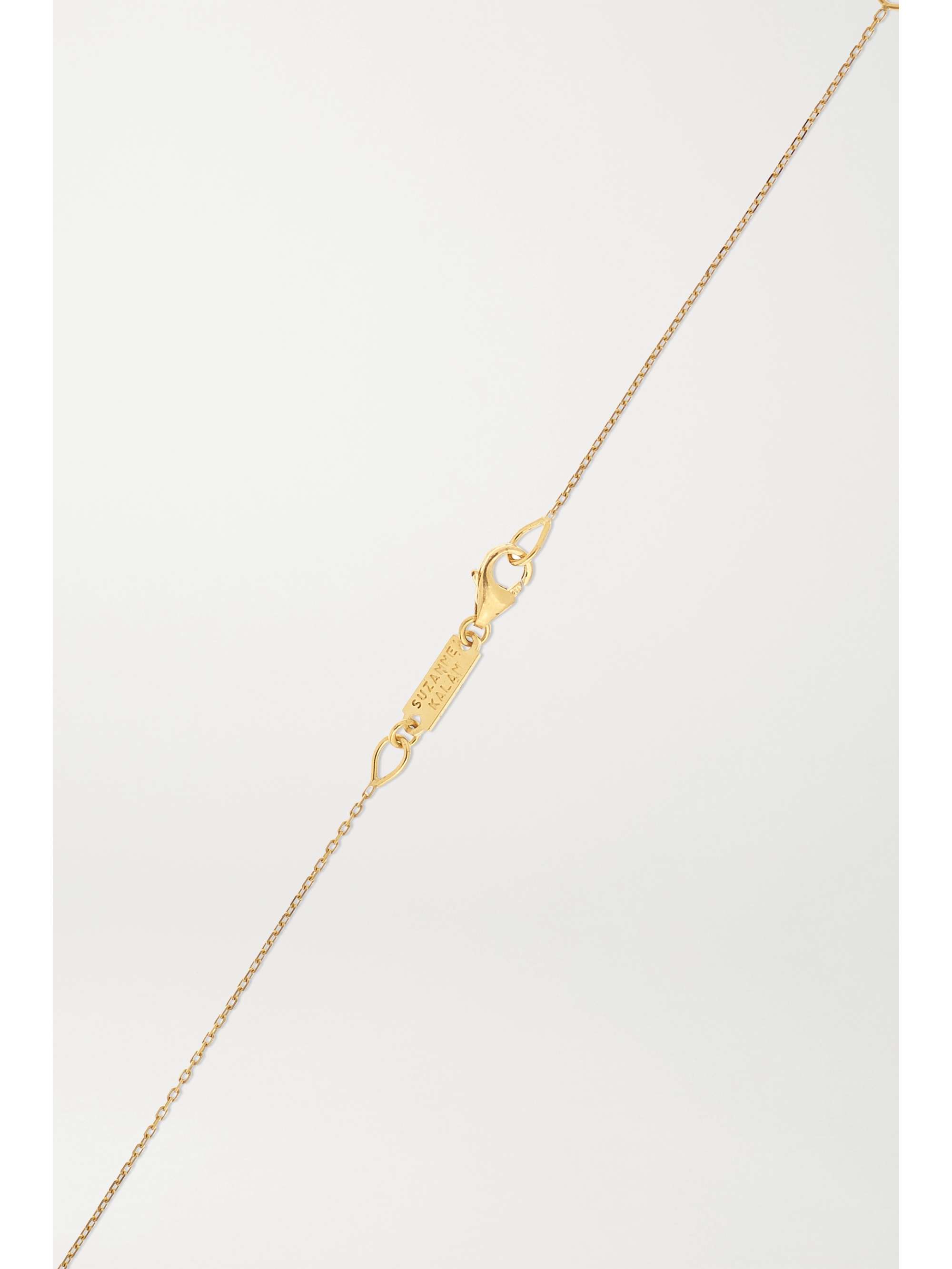 SUZANNE KALAN 18-karat gold multi-stone necklace